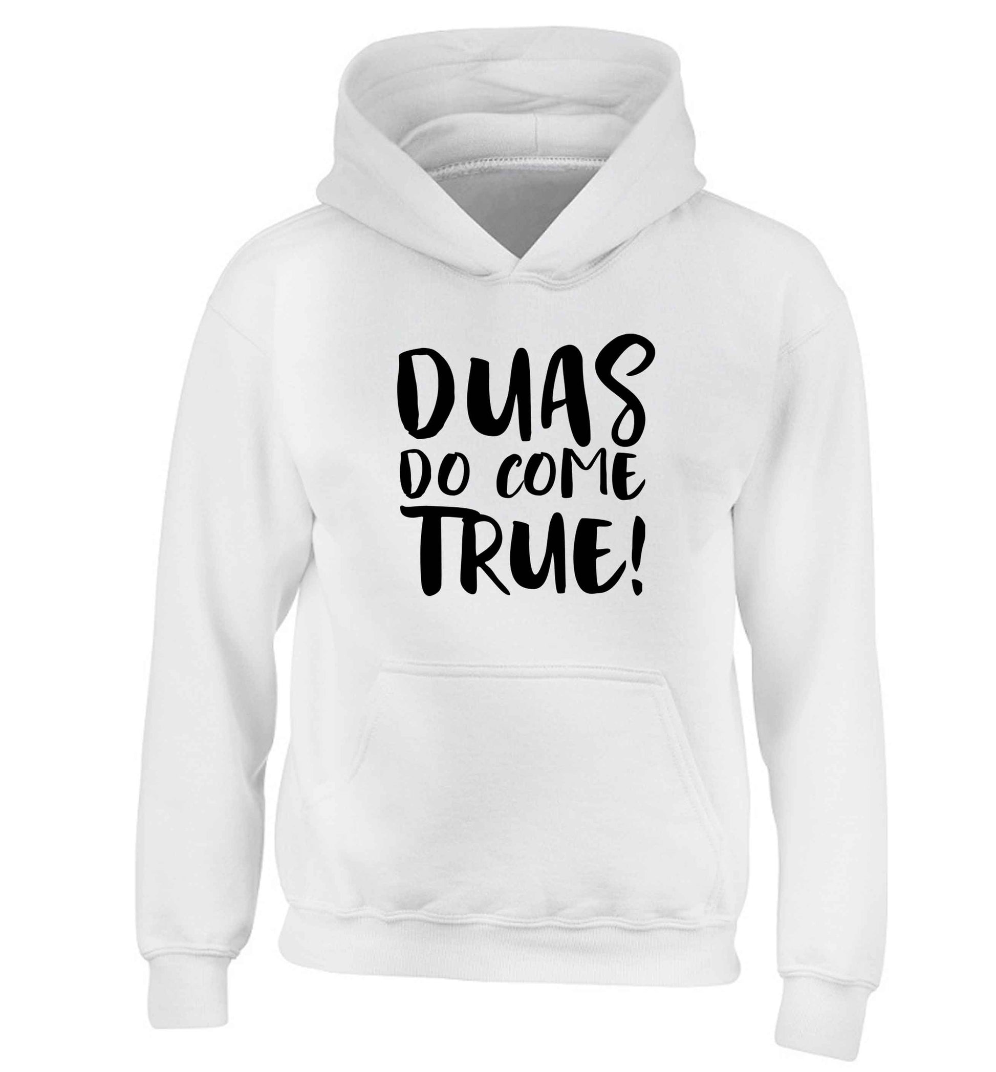 Duas do come true children's white hoodie 12-13 Years