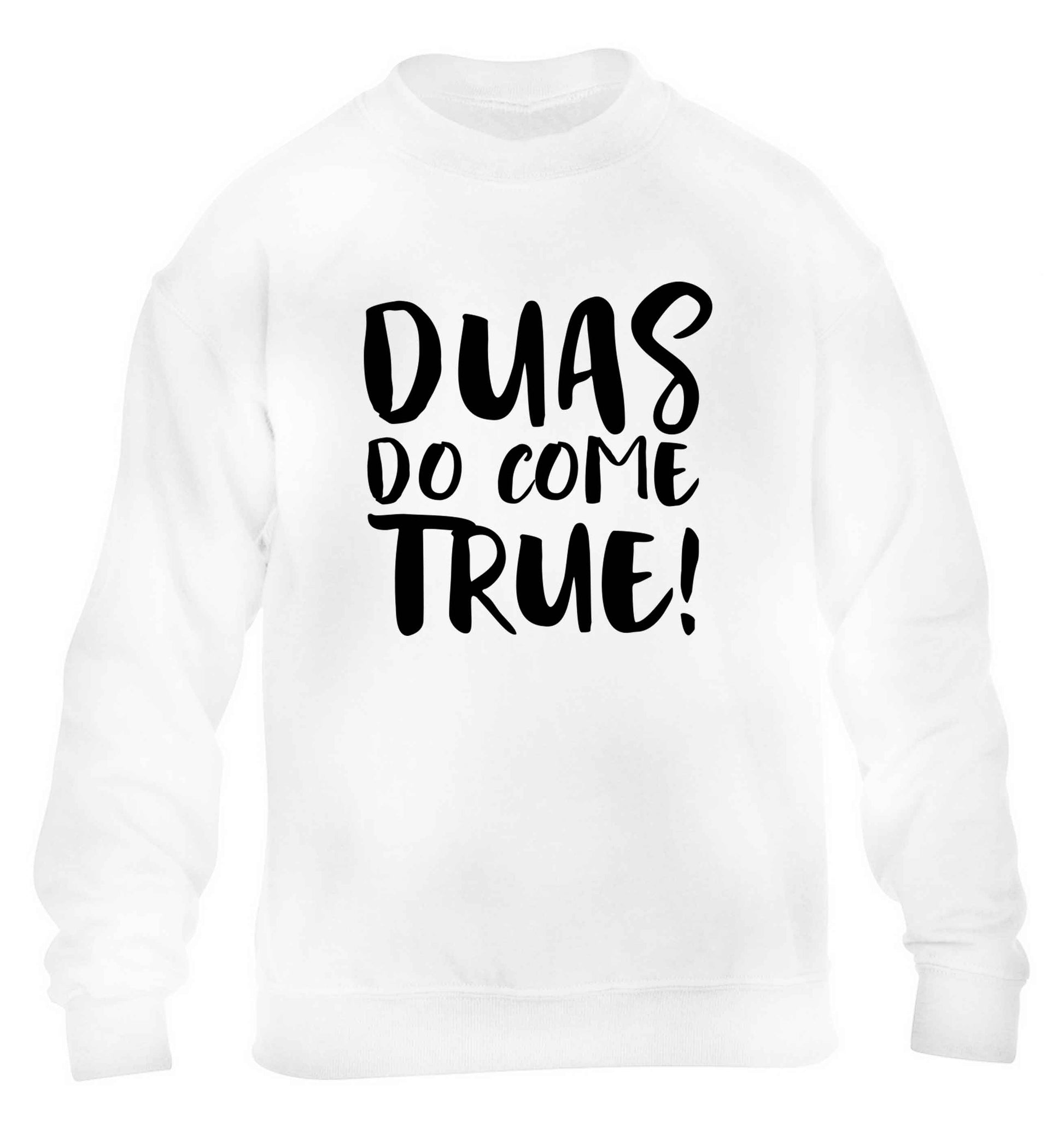 Duas do come true children's white sweater 12-13 Years