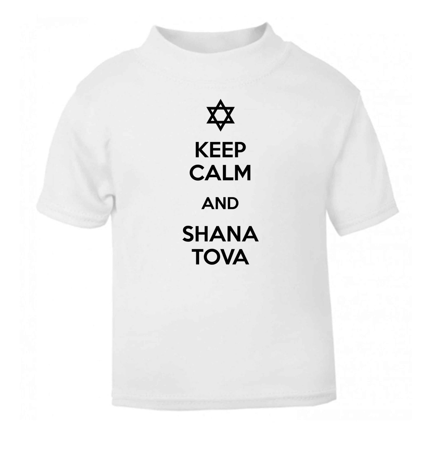 Keep calm and shana tova white Baby Toddler Tshirt 2 Years