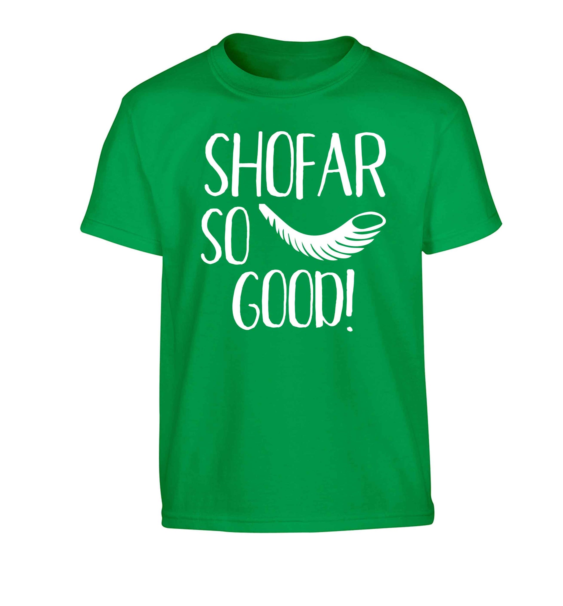 Shofar so good! Children's green Tshirt 12-13 Years