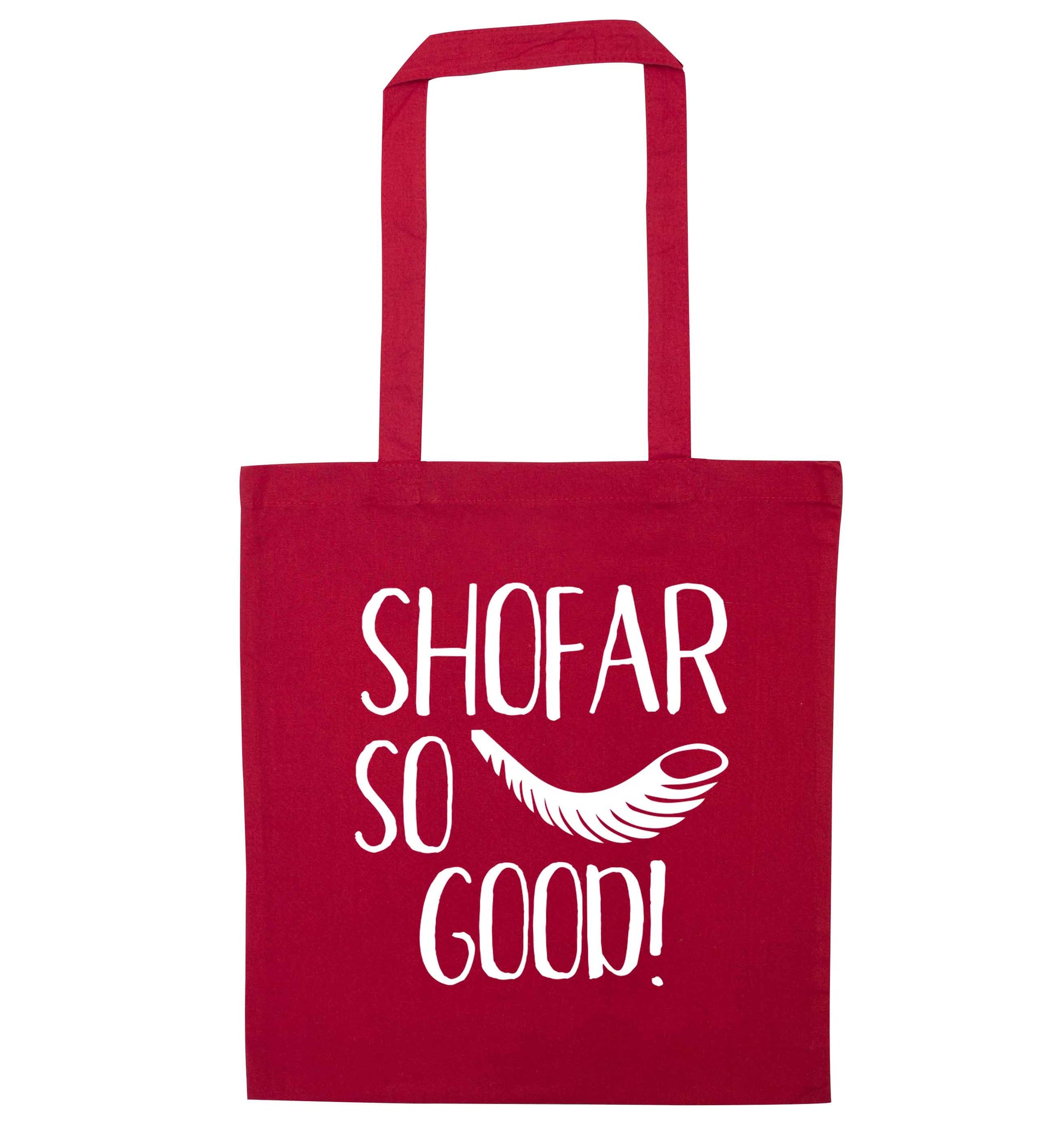 Shofar so good! red tote bag