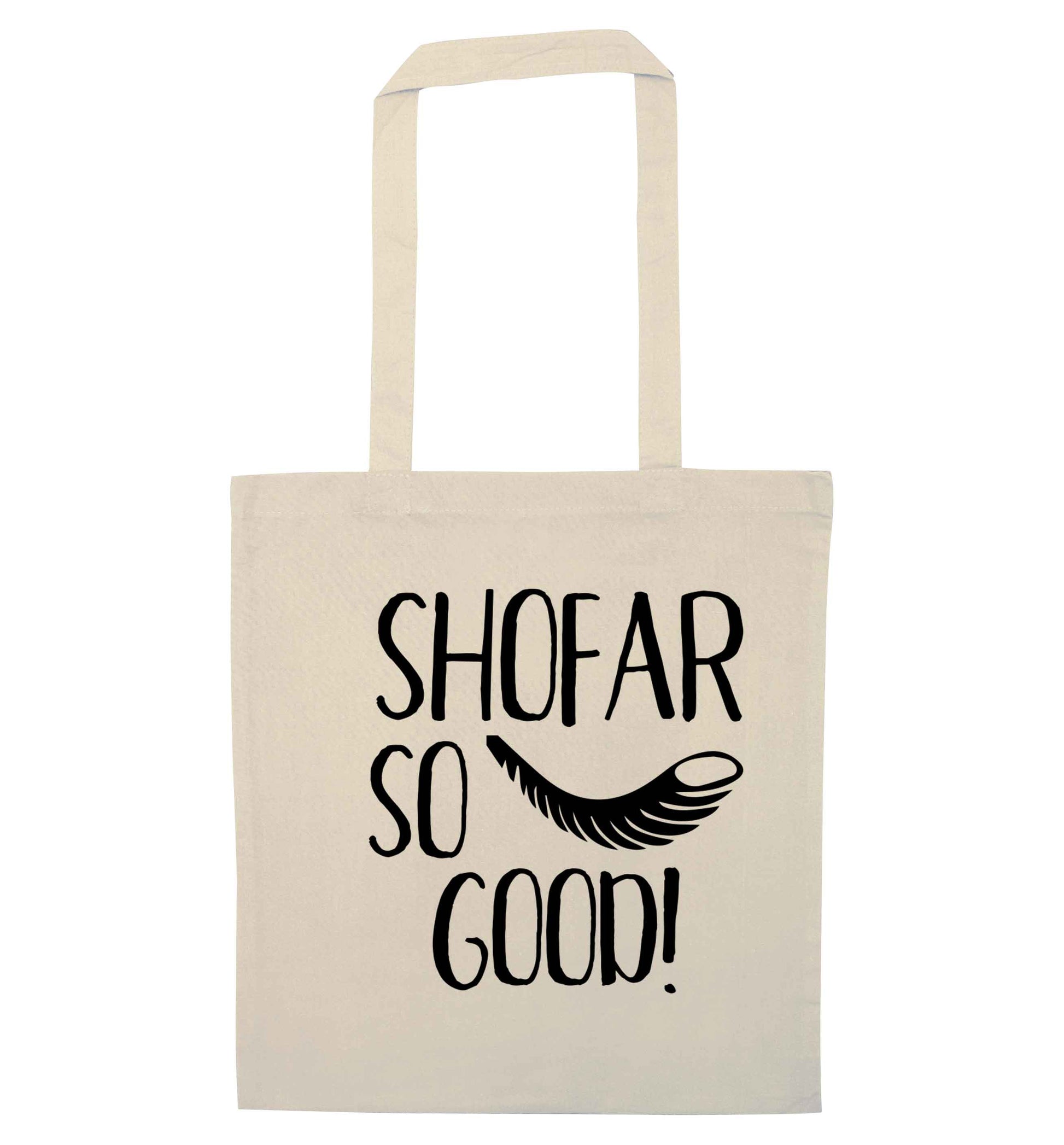 Shofar so good! natural tote bag