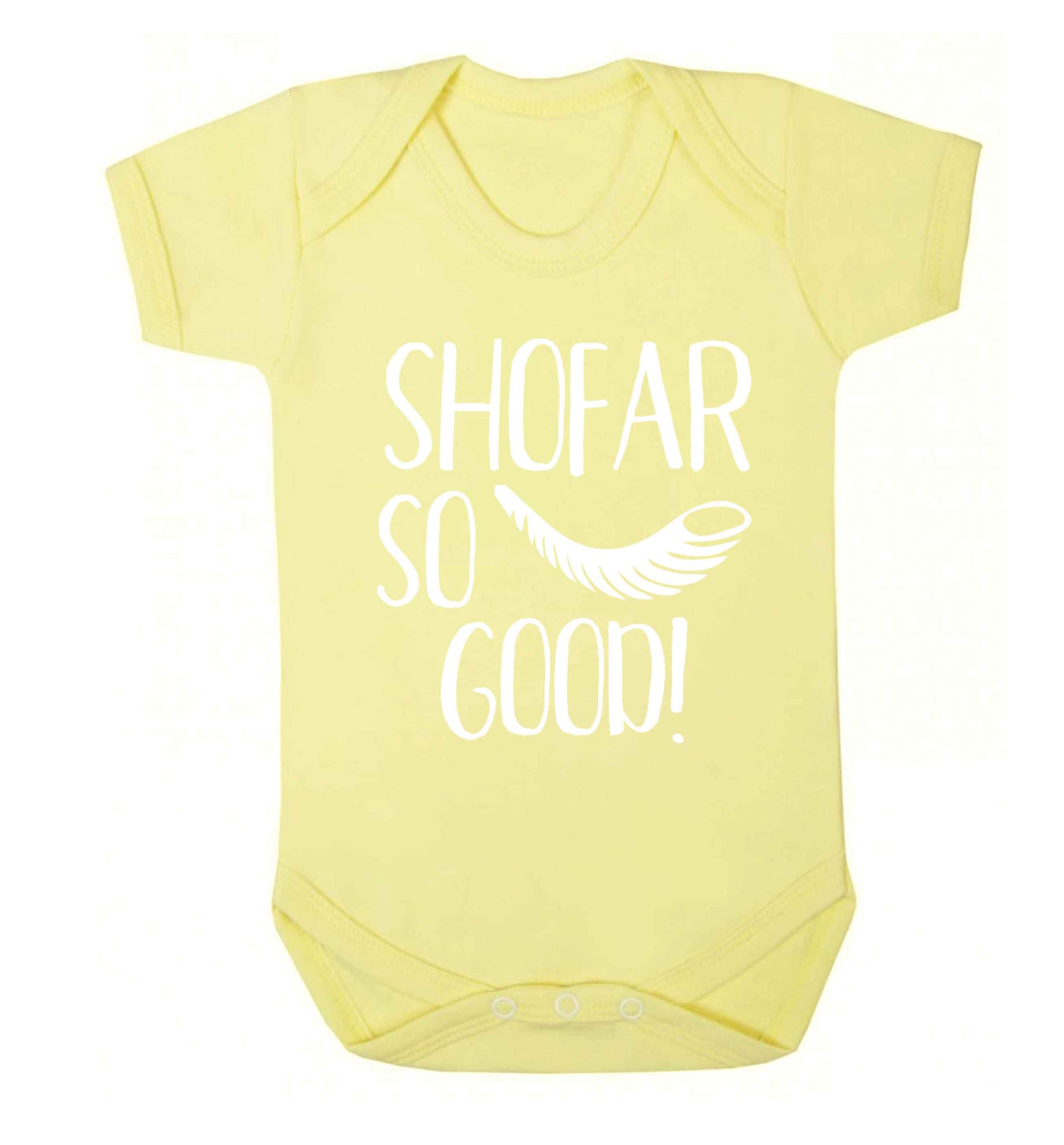 Shofar so good! Baby Vest pale yellow 18-24 months