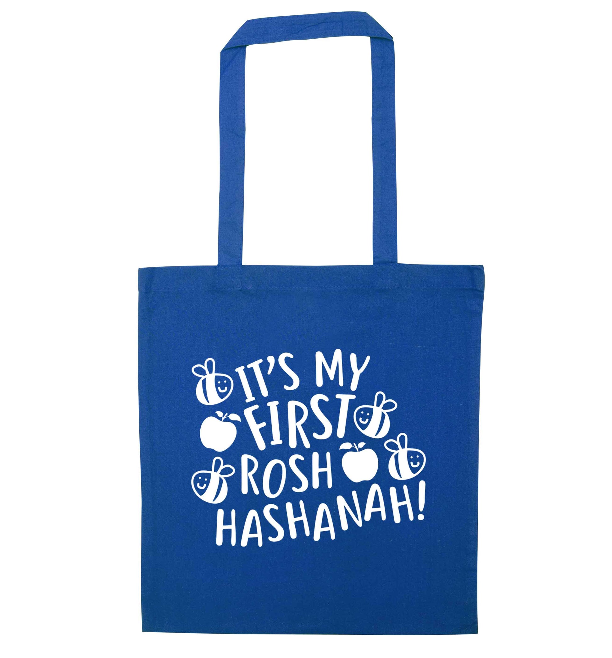 Its my first rosh hashanah blue tote bag