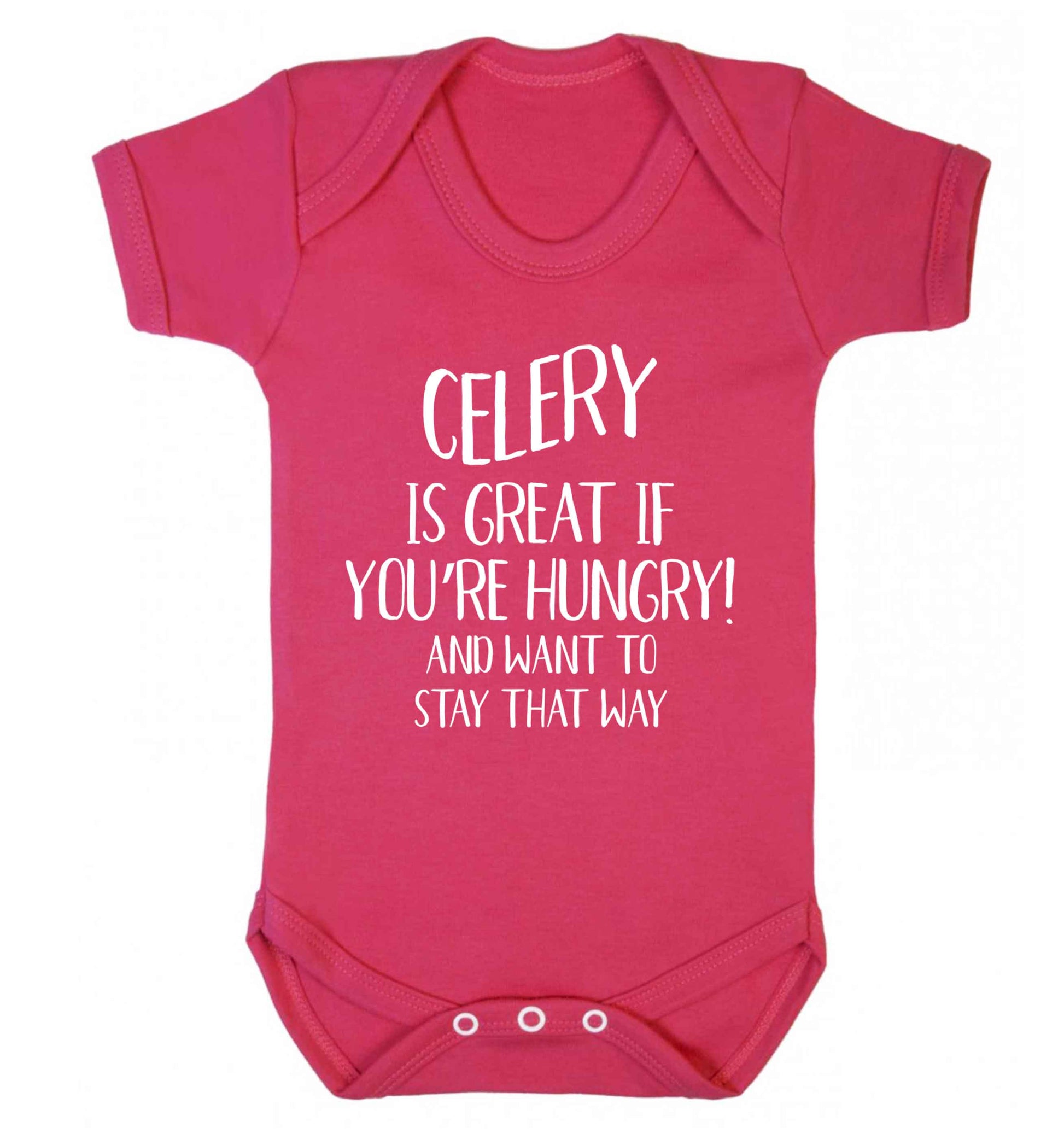 Cellery is great when you're hungry and want to stay that way Baby Vest dark pink 18-24 months