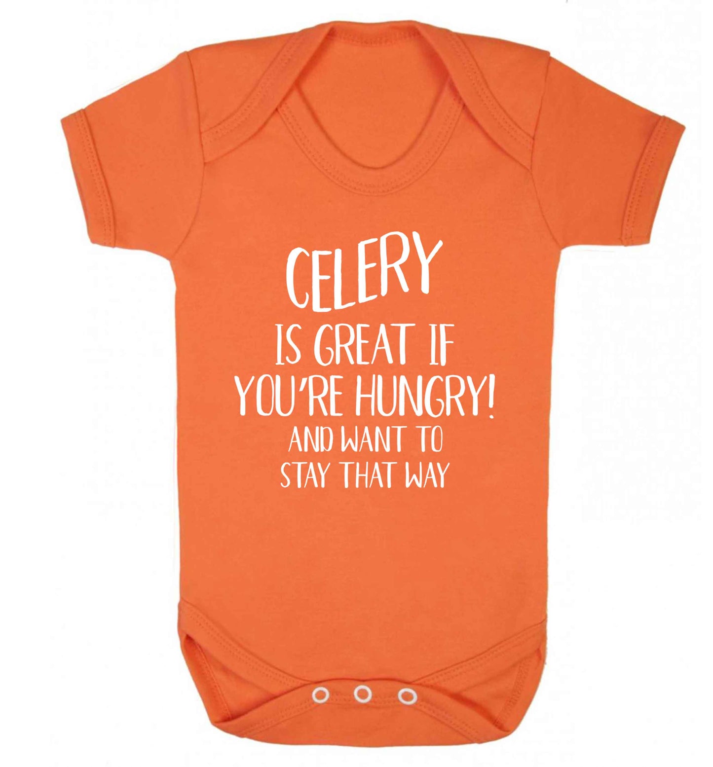 Cellery is great when you're hungry and want to stay that way Baby Vest orange 18-24 months