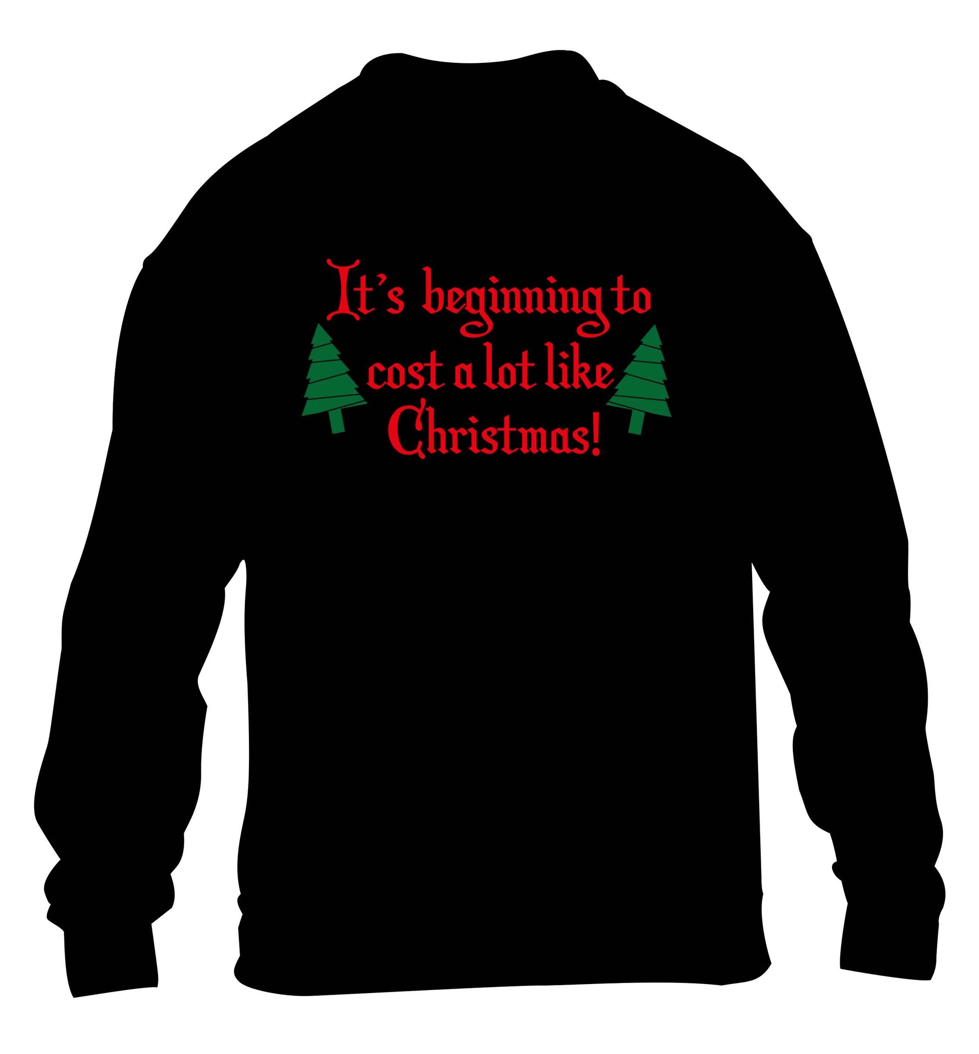 It's beginning to cost a lot like Christmas children's black sweater 12-13 Years