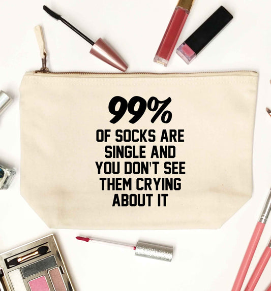 99% of socks are single and you don't see them crying about it natural makeup bag