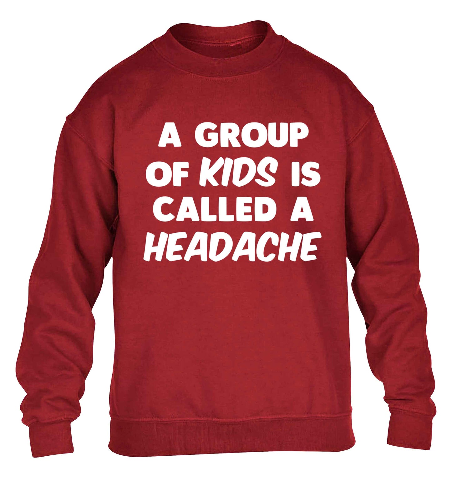 A group of kids is called a headache children's grey sweater 12-13 Years