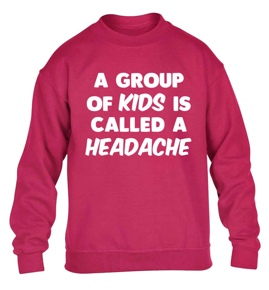 A group of kids is called a headache children's pink sweater 12-13 Years