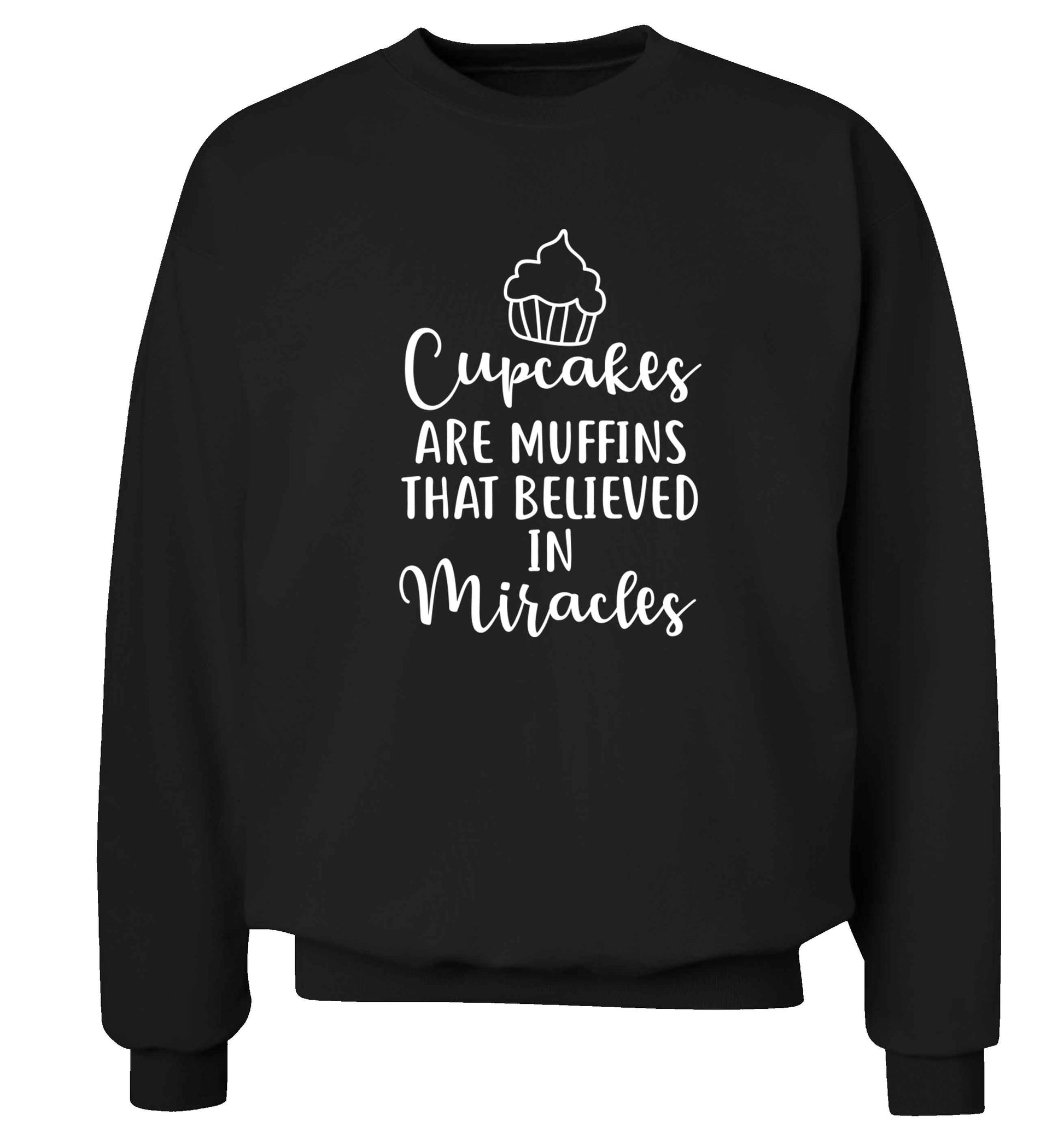 Cupcakes muffins that believed in miracles Adult's unisex black Sweater 2XL