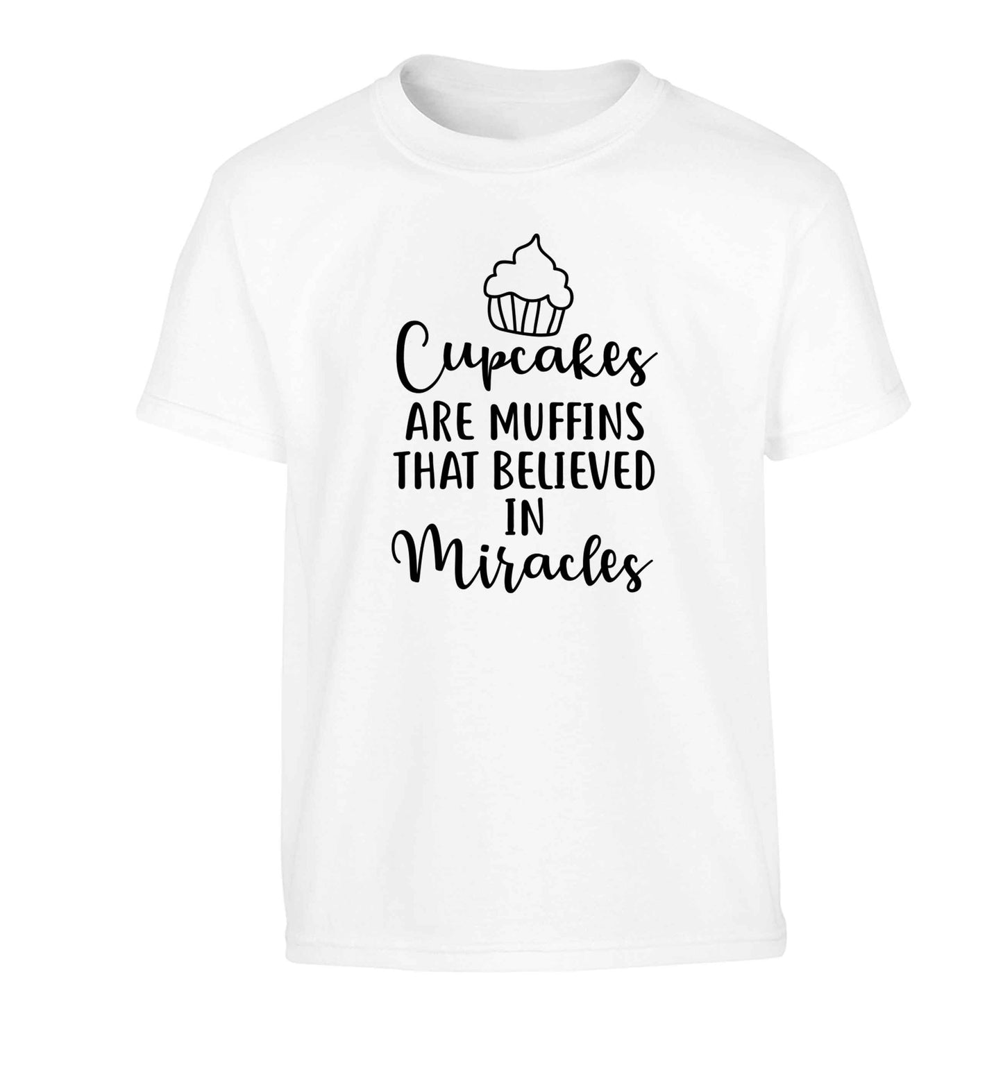 Cupcakes muffins that believed in miracles Children's white Tshirt 12-13 Years