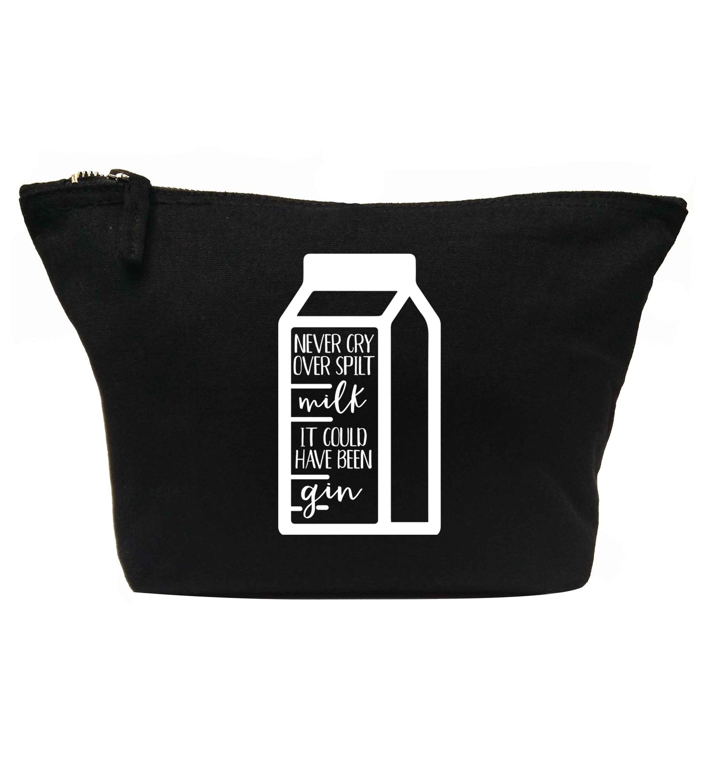 Never cry over spilt milk, it could have been gin | makeup / wash bag