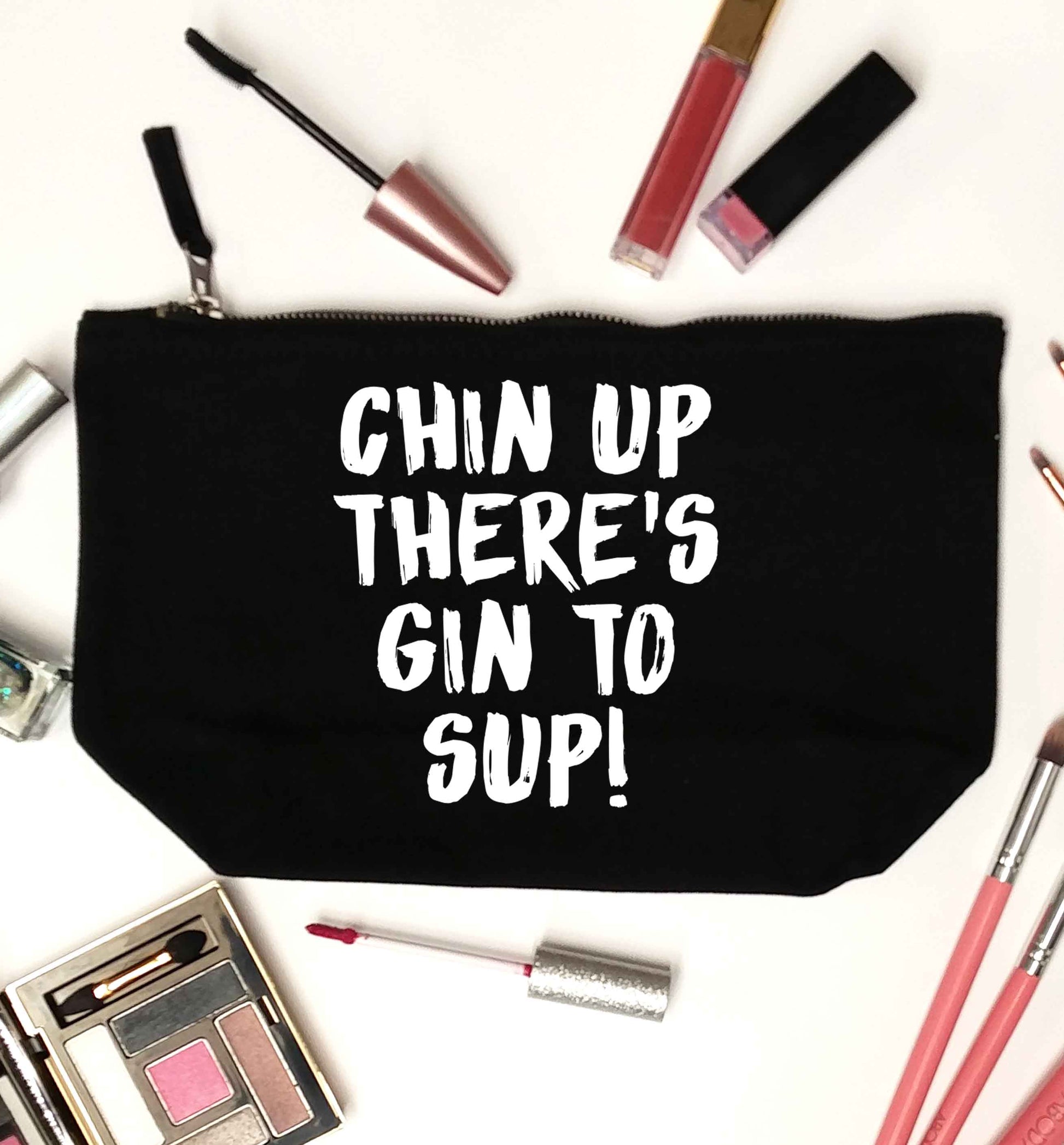 Chin up there's gin to sup black makeup bag