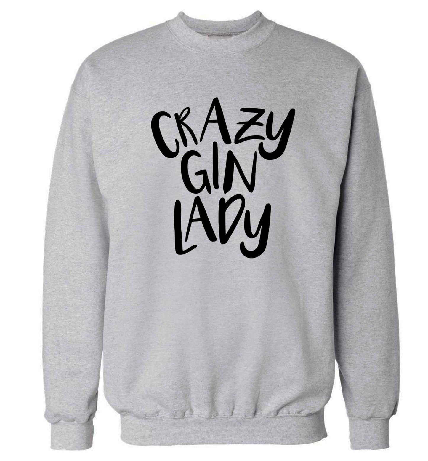 Crazy gin lady Adult's unisex grey Sweater 2XL