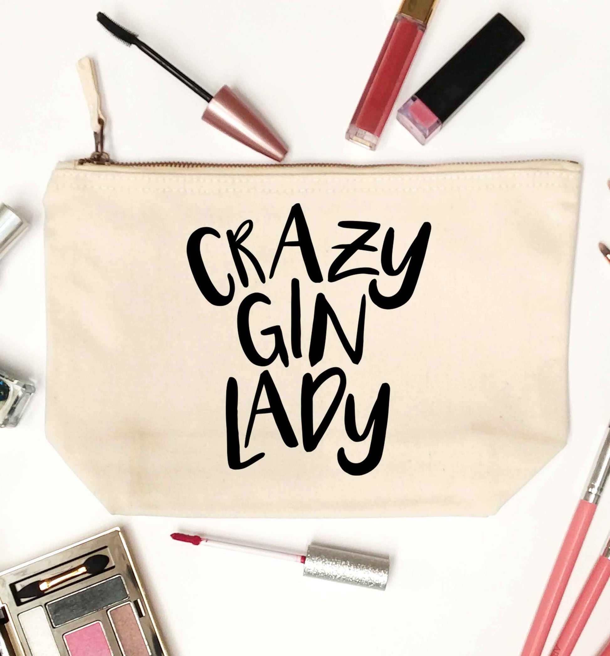 Crazy gin lady natural makeup bag