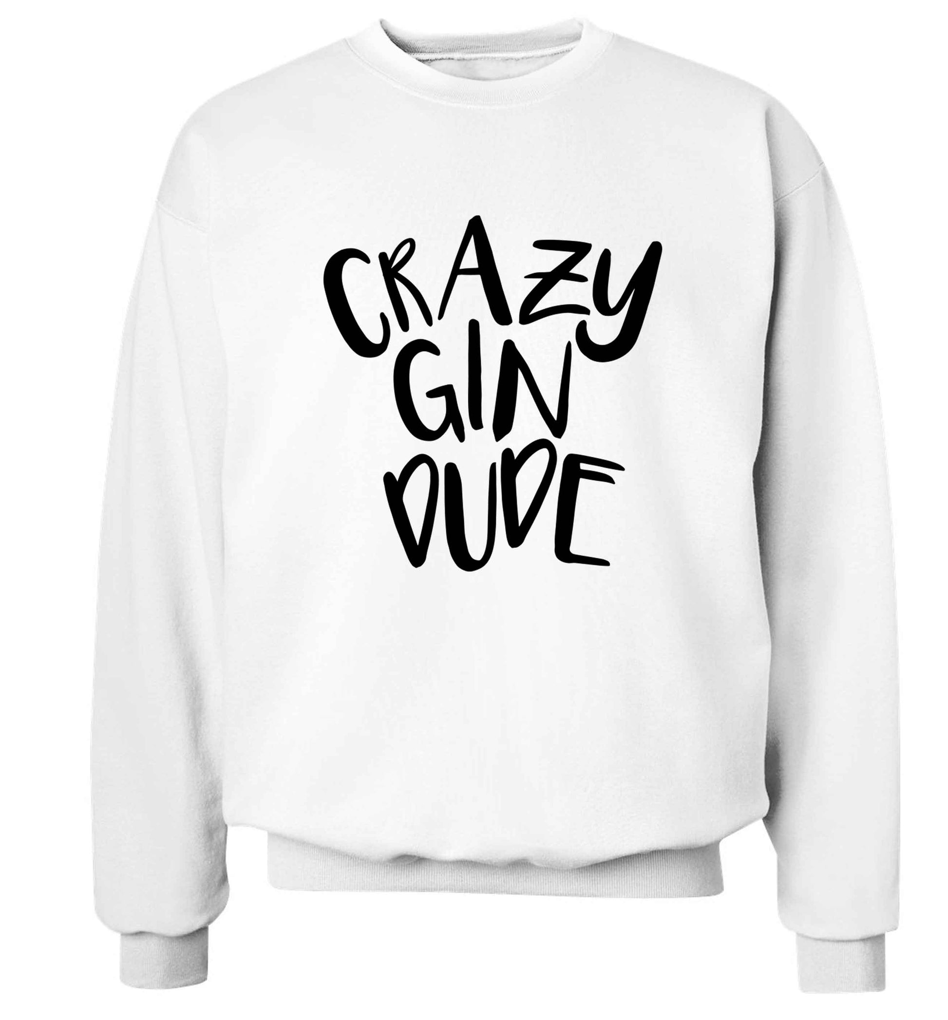Crazy gin dude Adult's unisex white Sweater 2XL