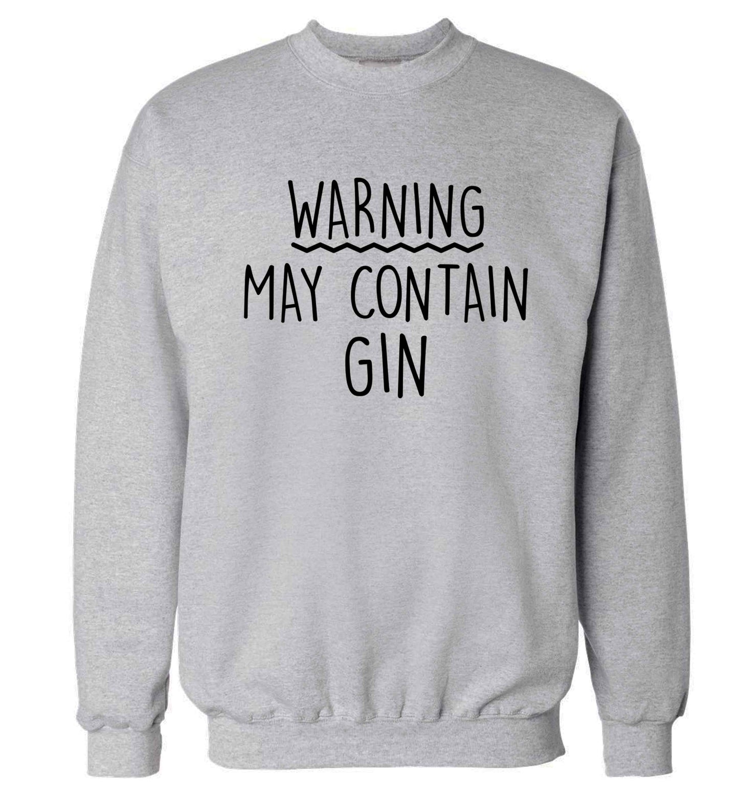 Warning may contain gin Adult's unisex grey Sweater 2XL