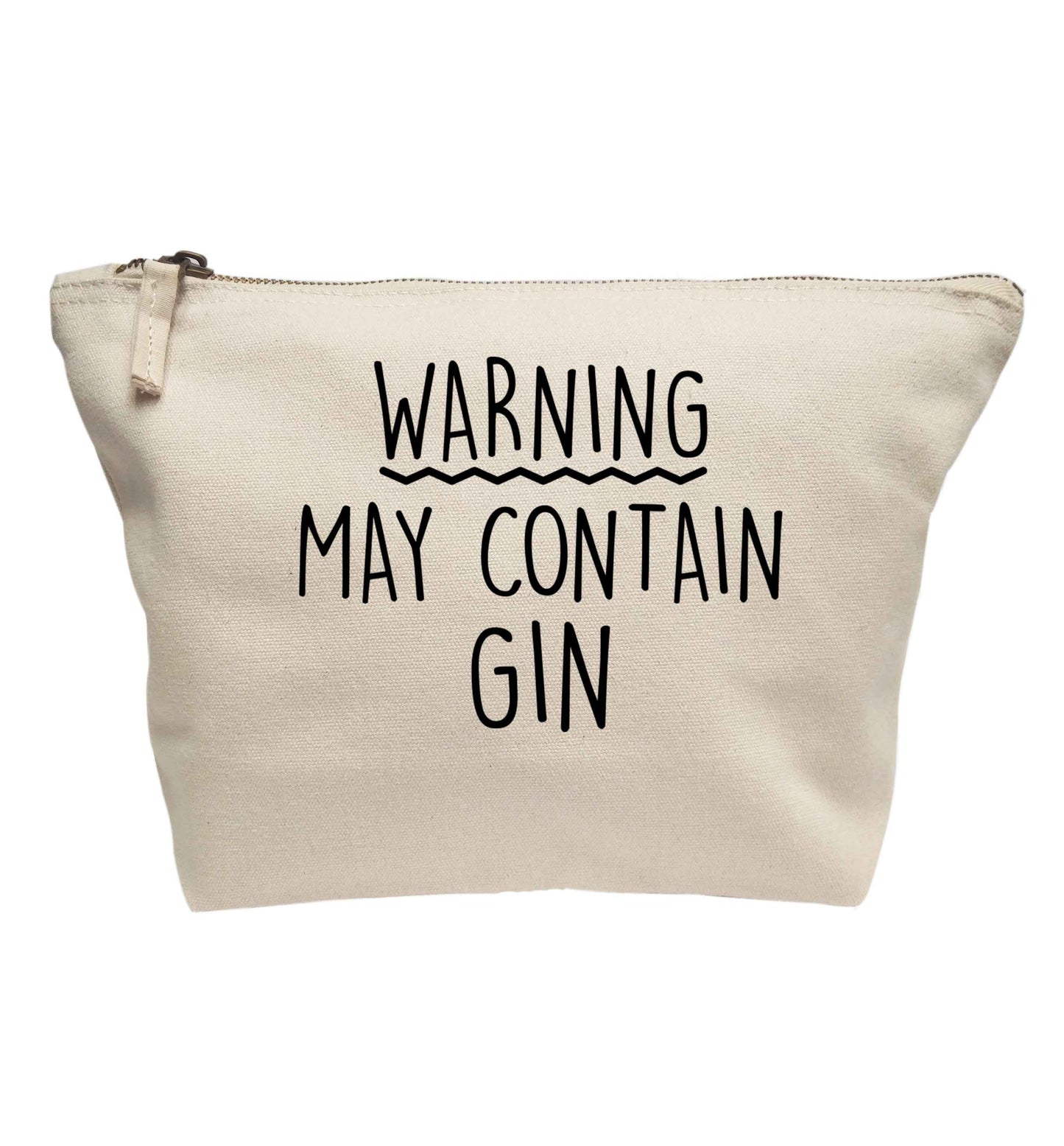 Warning may contain gin | makeup / wash bag