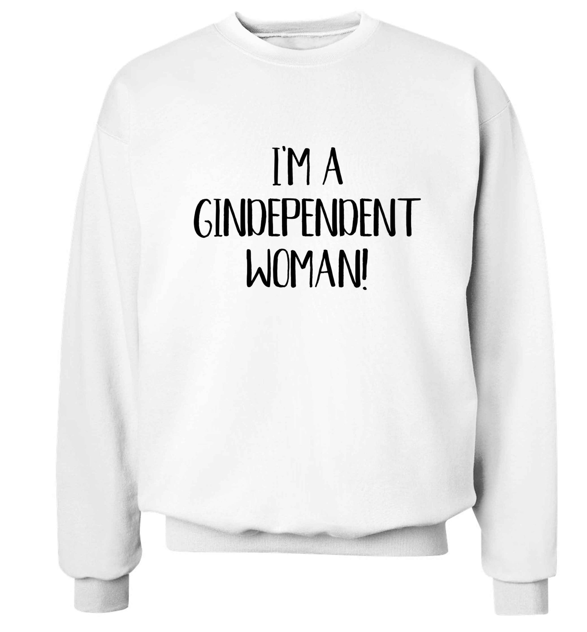 I'm a gindependent woman Adult's unisex white Sweater 2XL