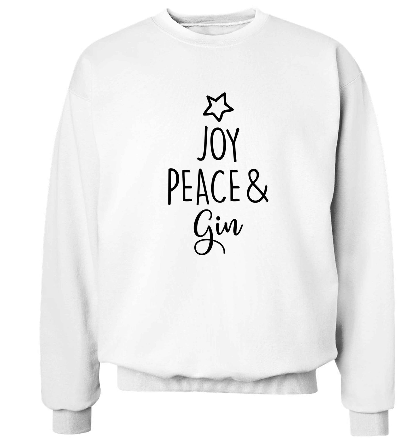 Joy peace and gin Adult's unisex white Sweater 2XL