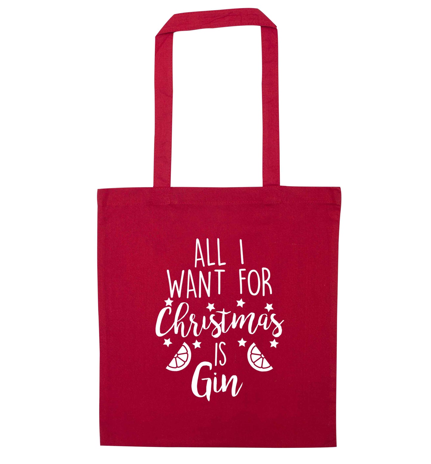 All I want for Christmas is gin red tote bag