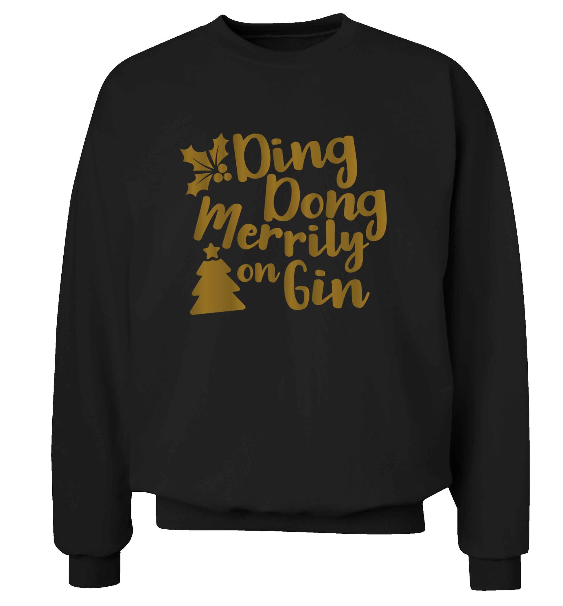 Ding dong merrily on gin Adult's unisex black Sweater 2XL