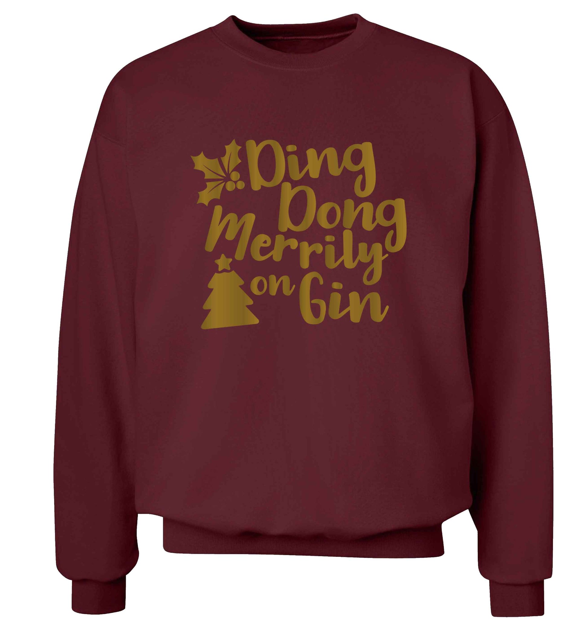 Ding dong merrily on gin Adult's unisex maroon Sweater 2XL