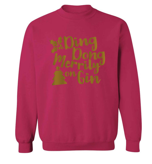 Ding dong merrily on gin Adult's unisex pink Sweater 2XL
