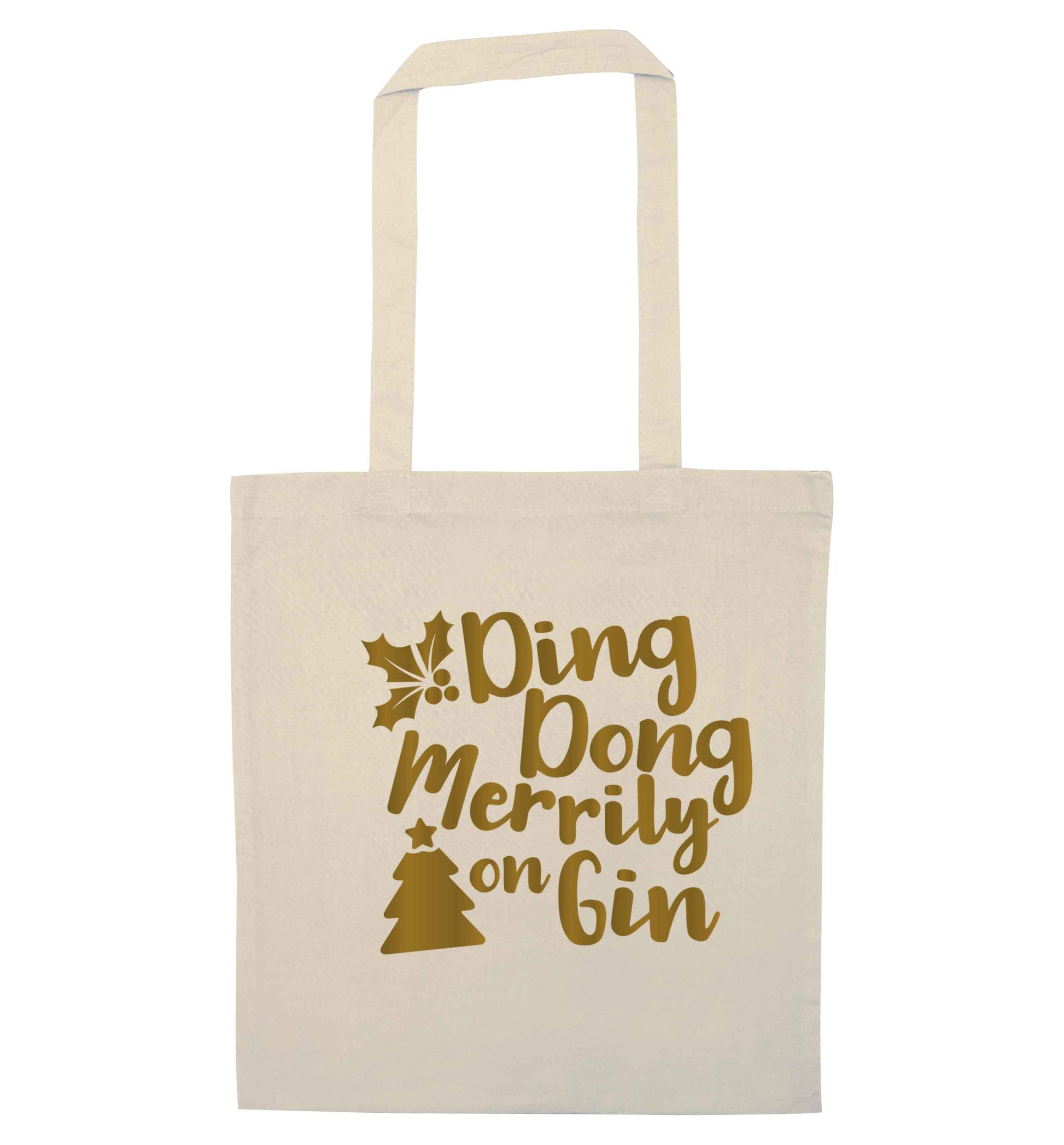 Ding dong merrily on gin natural tote bag