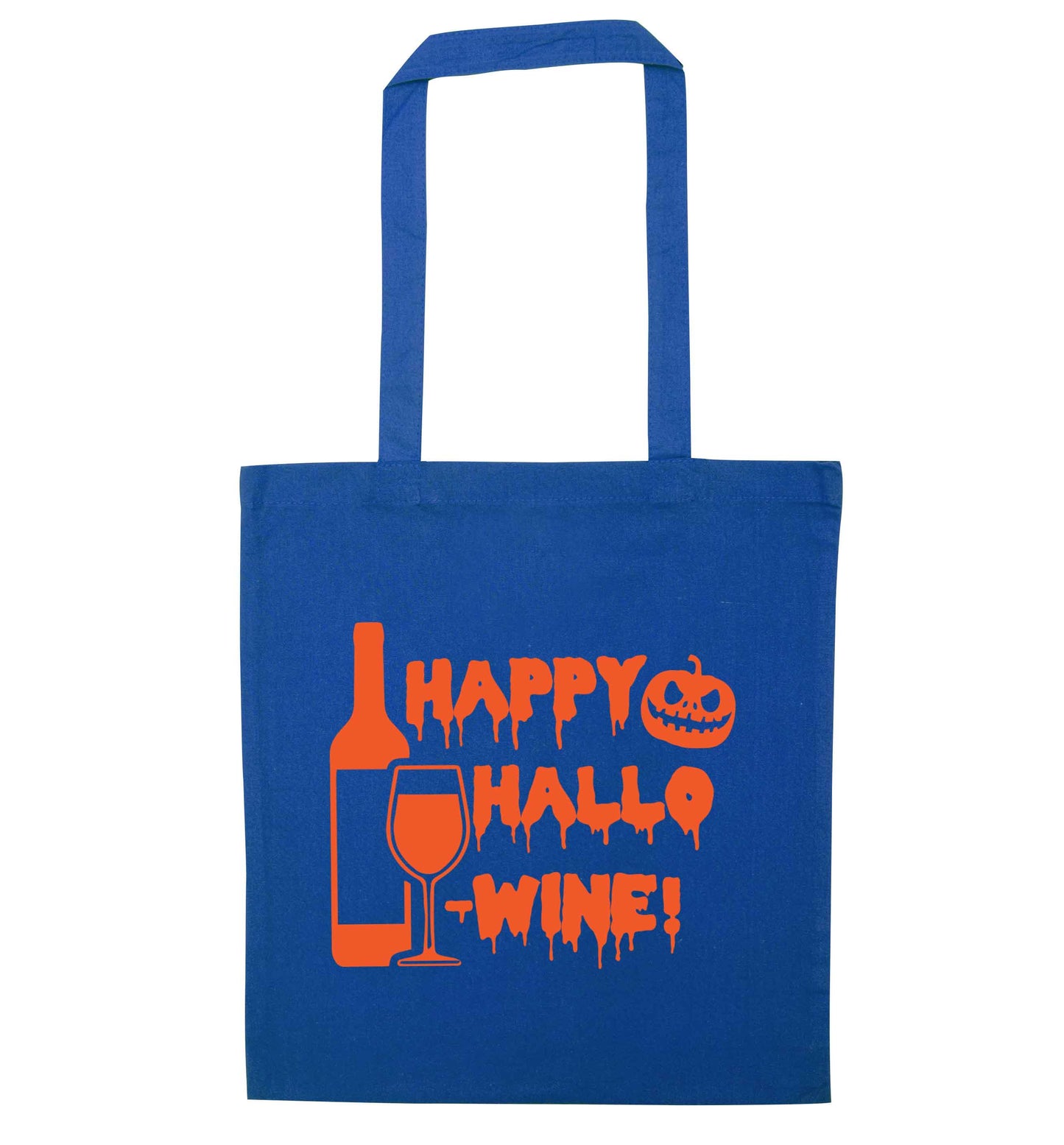 Happy hallow-wine blue tote bag