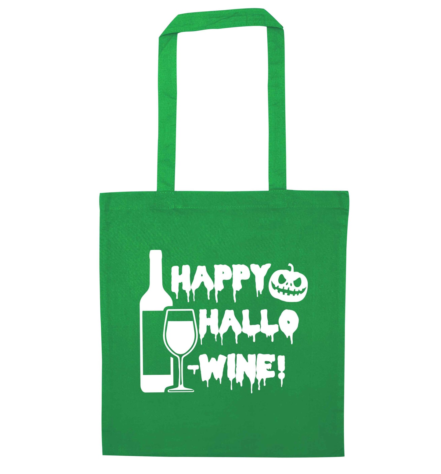 Happy hallow-wine green tote bag