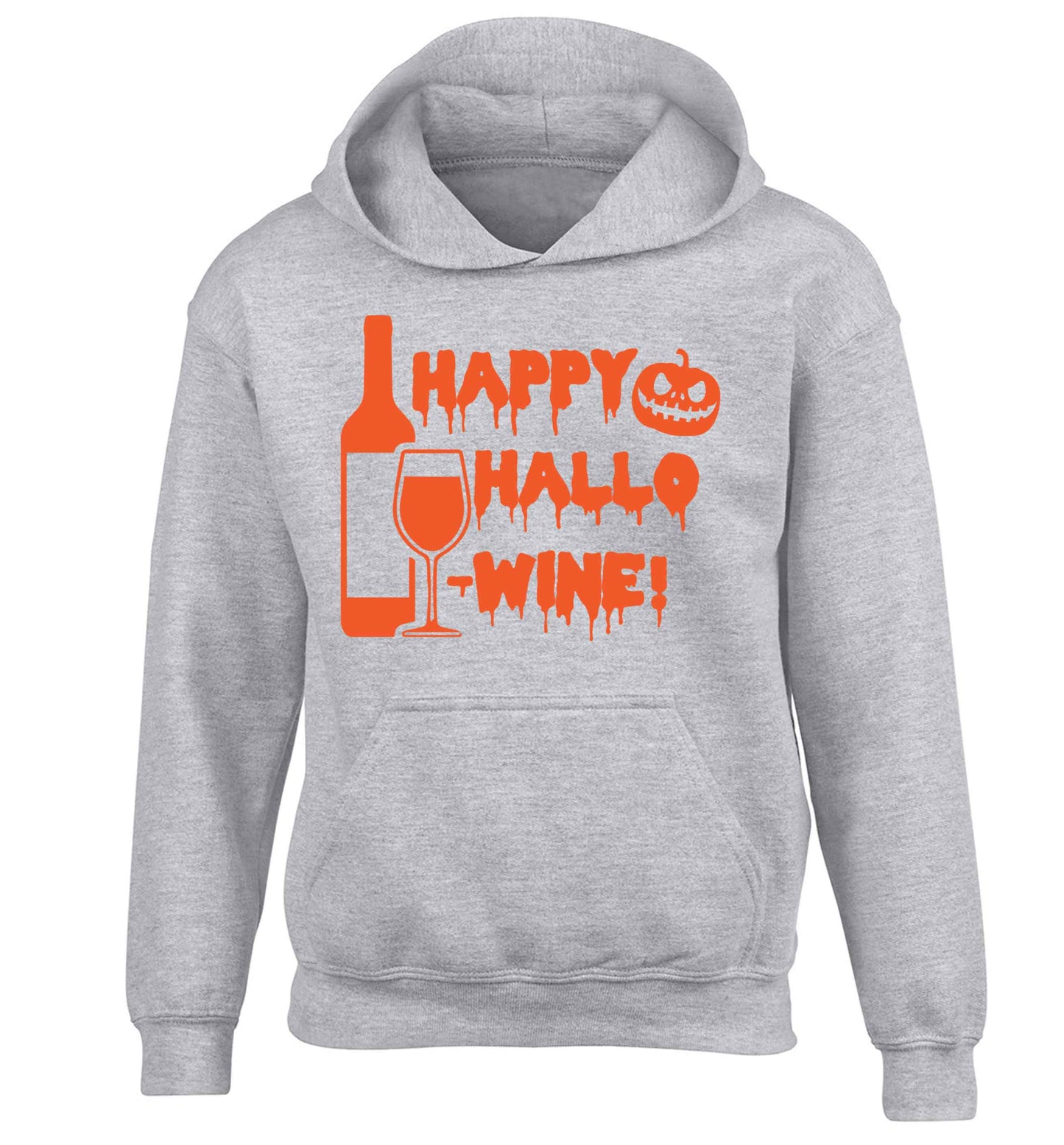 Happy hallow-wine children's grey hoodie 12-13 Years