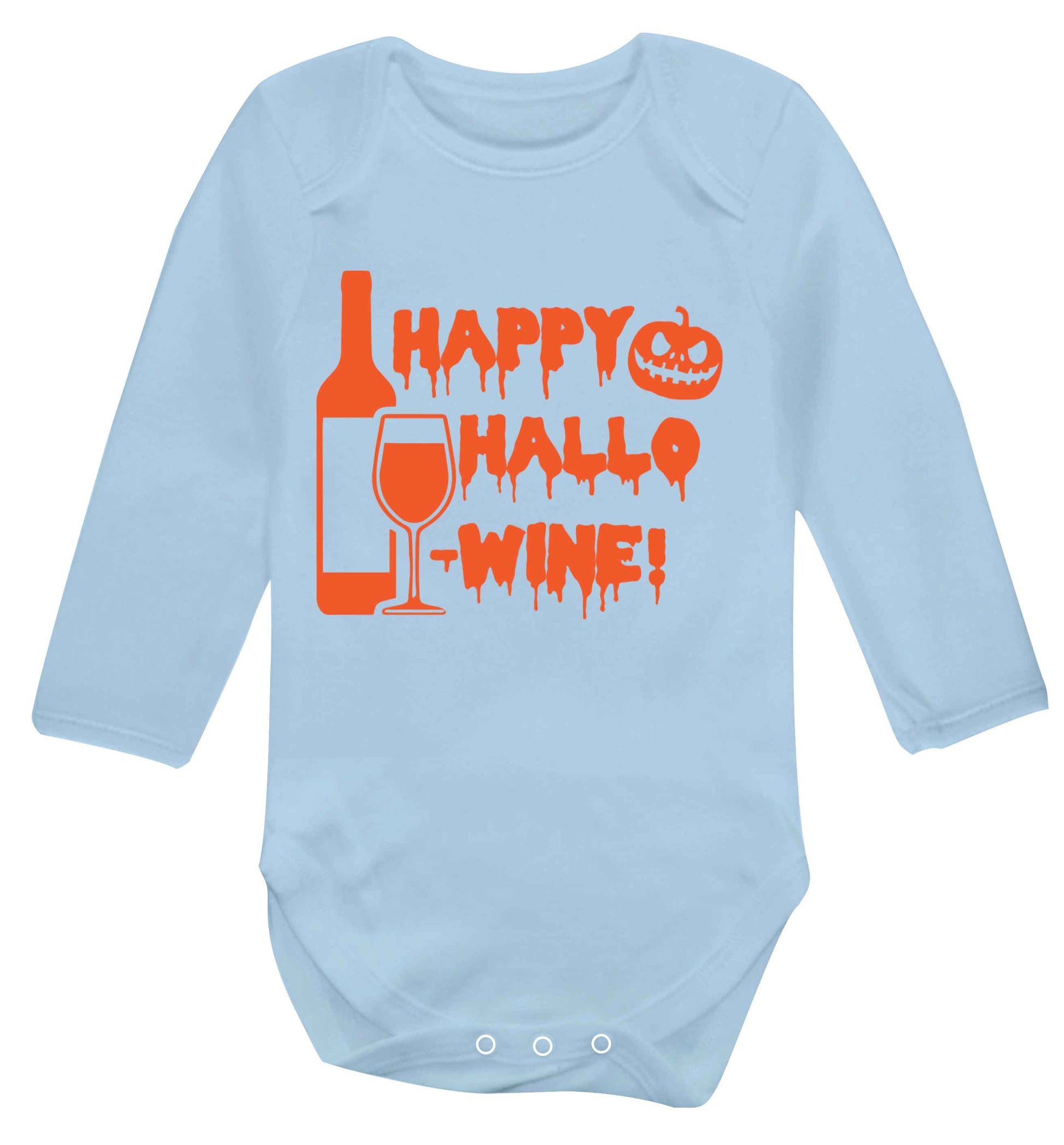 Happy hallow-wine Baby Vest long sleeved pale blue 6-12 months