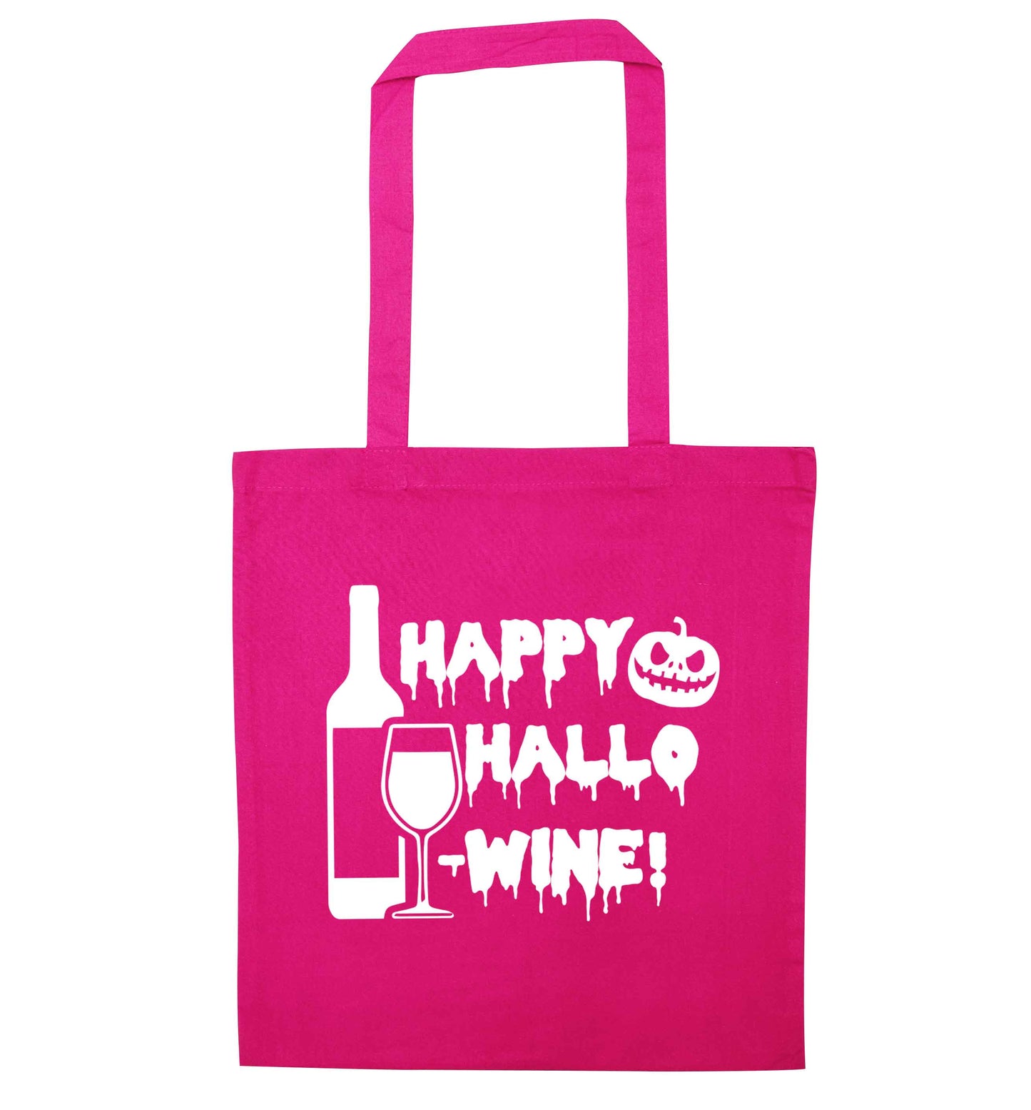 Happy hallow-wine pink tote bag