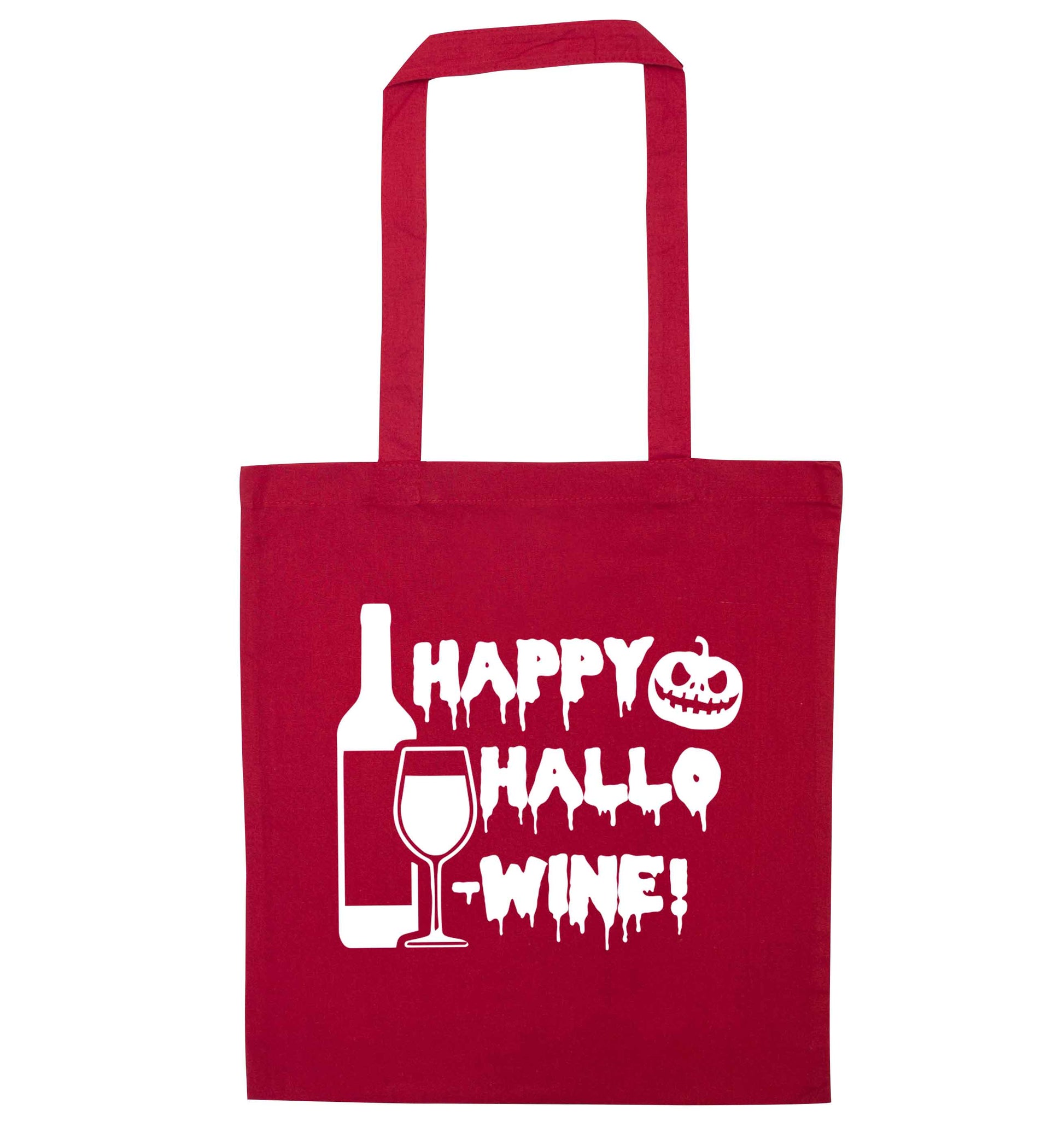 Happy hallow-wine red tote bag