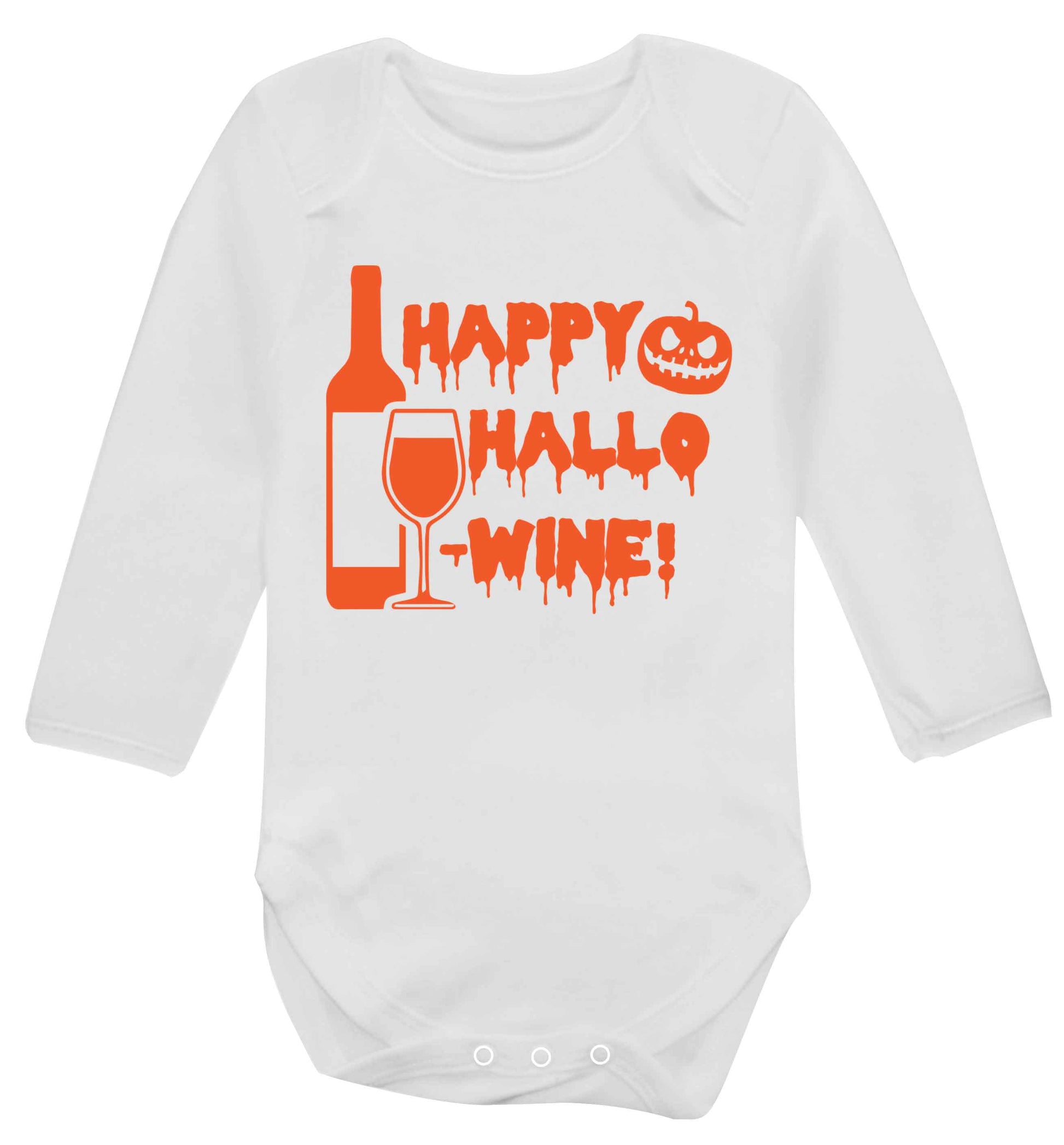 Happy hallow-wine Baby Vest long sleeved white 6-12 months