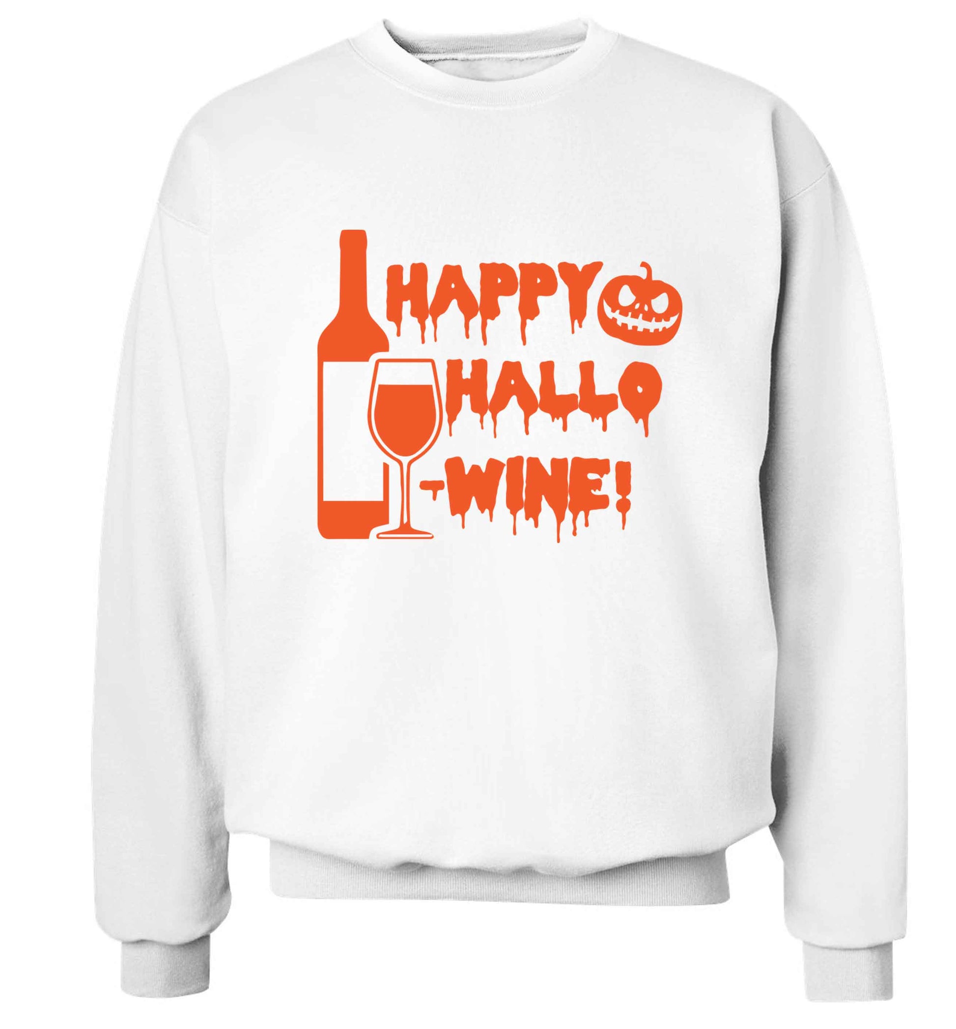 Happy hallow-wine Adult's unisex white Sweater 2XL