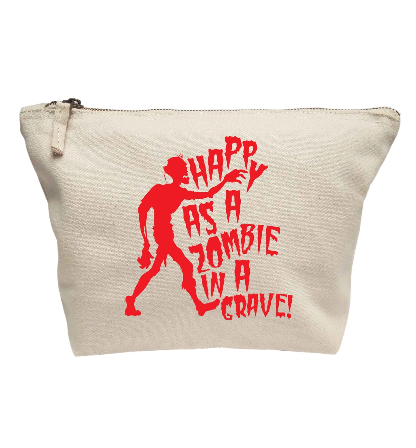 Happy as a zombie in a grave! | makeup / wash bag
