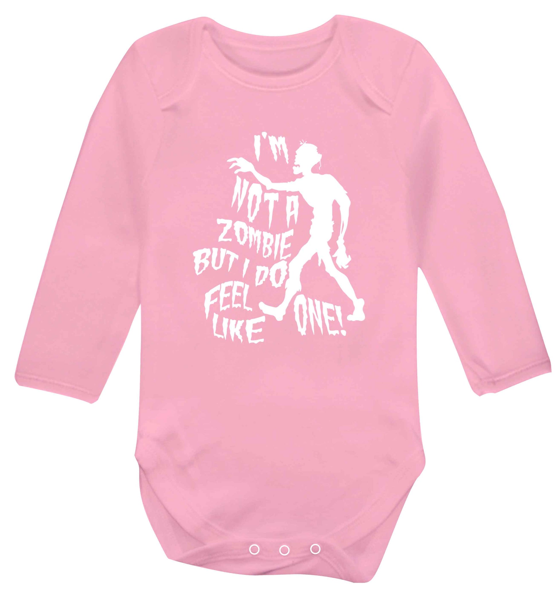 I'm not a zombie but I do feel like one! Baby Vest long sleeved pale pink 6-12 months