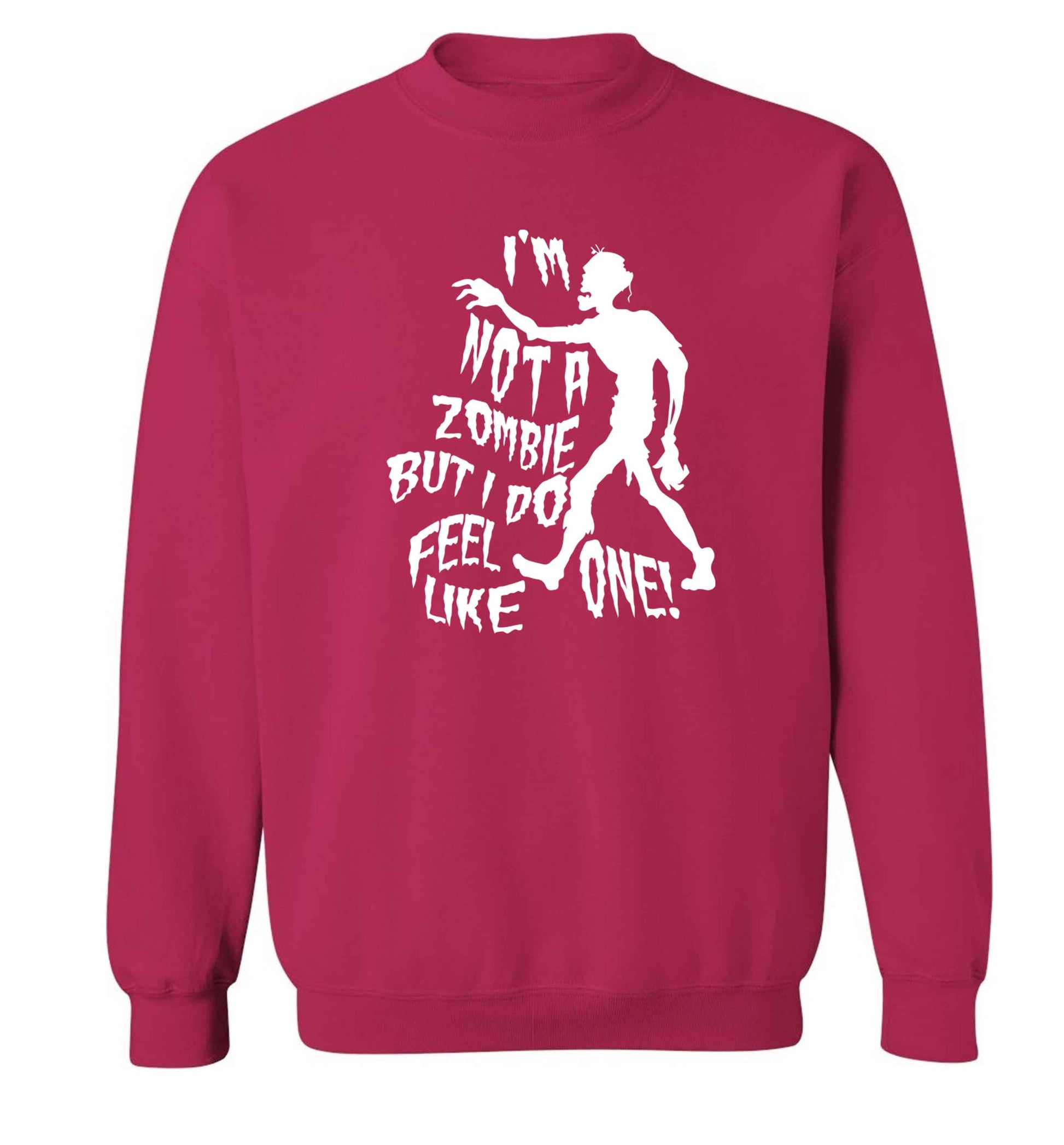 I'm not a zombie but I do feel like one! Adult's unisex pink Sweater 2XL