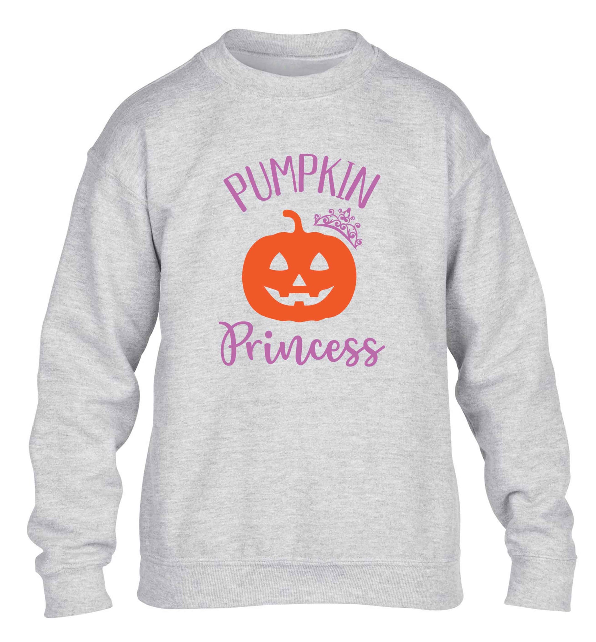 Happiness Pumpkin Spice children's grey sweater 12-13 Years