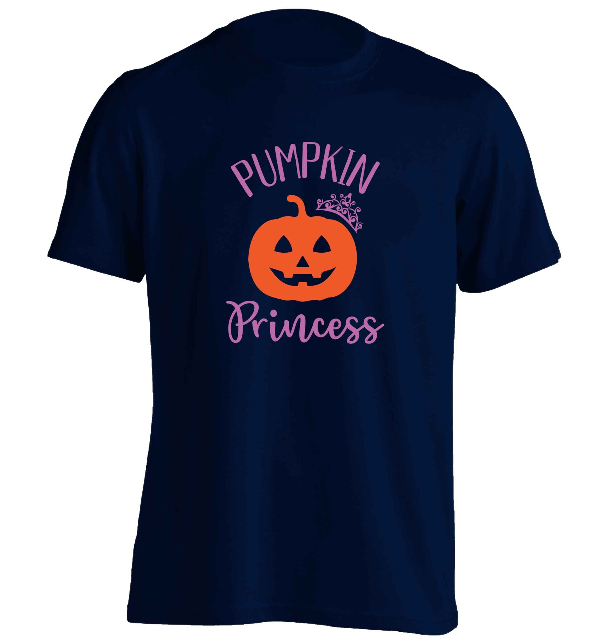 Happiness Pumpkin Spice adults unisex navy Tshirt 2XL