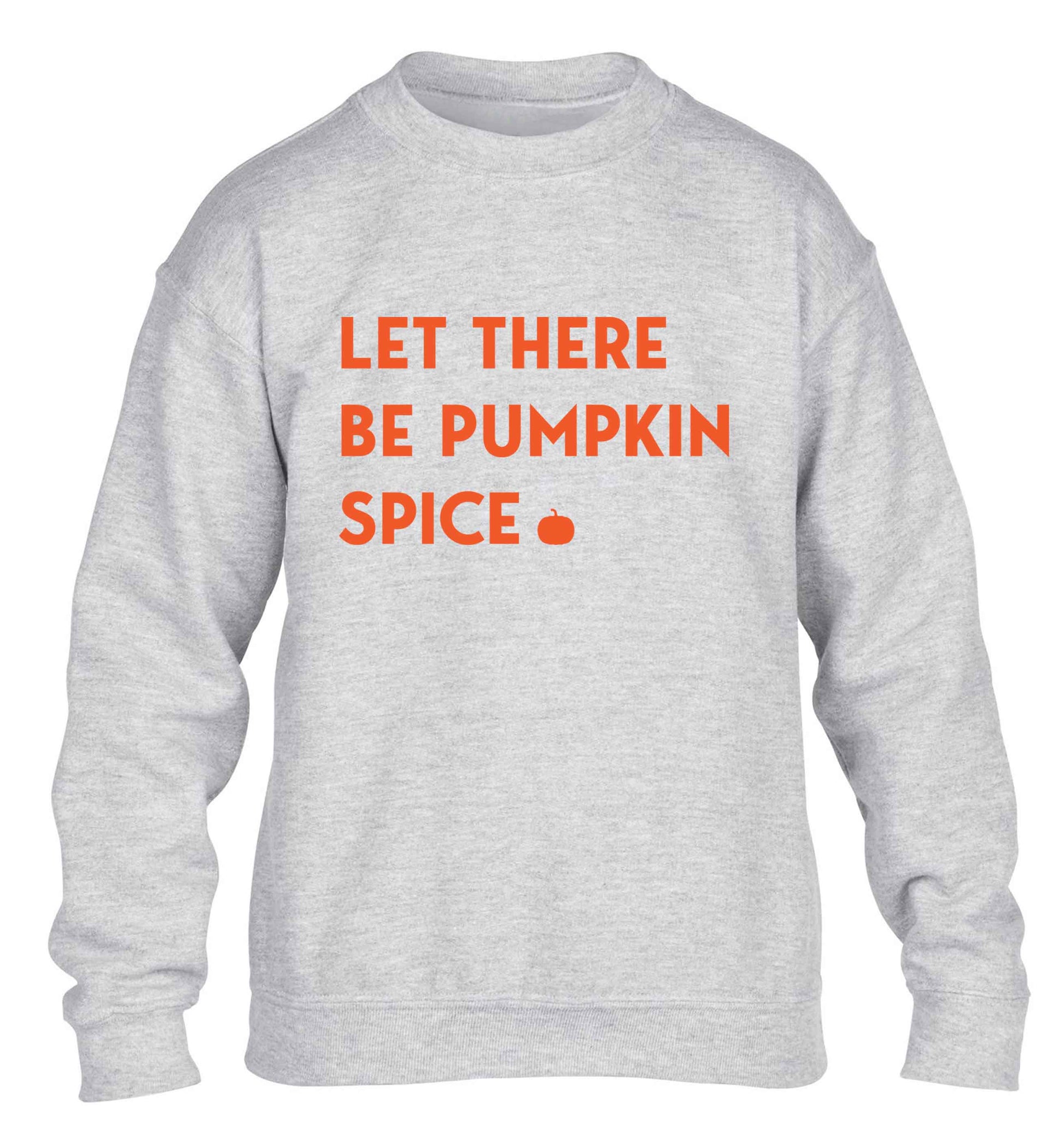 Let Be Pumpkin Spice children's grey sweater 12-13 Years