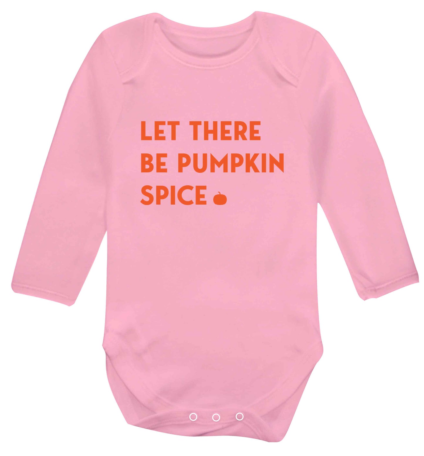 Let Be Pumpkin Spice baby vest long sleeved pale pink 6-12 months