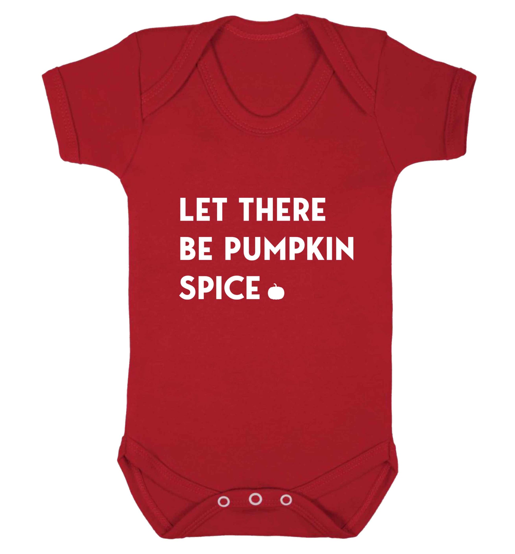 Let Be Pumpkin Spice baby vest red 18-24 months
