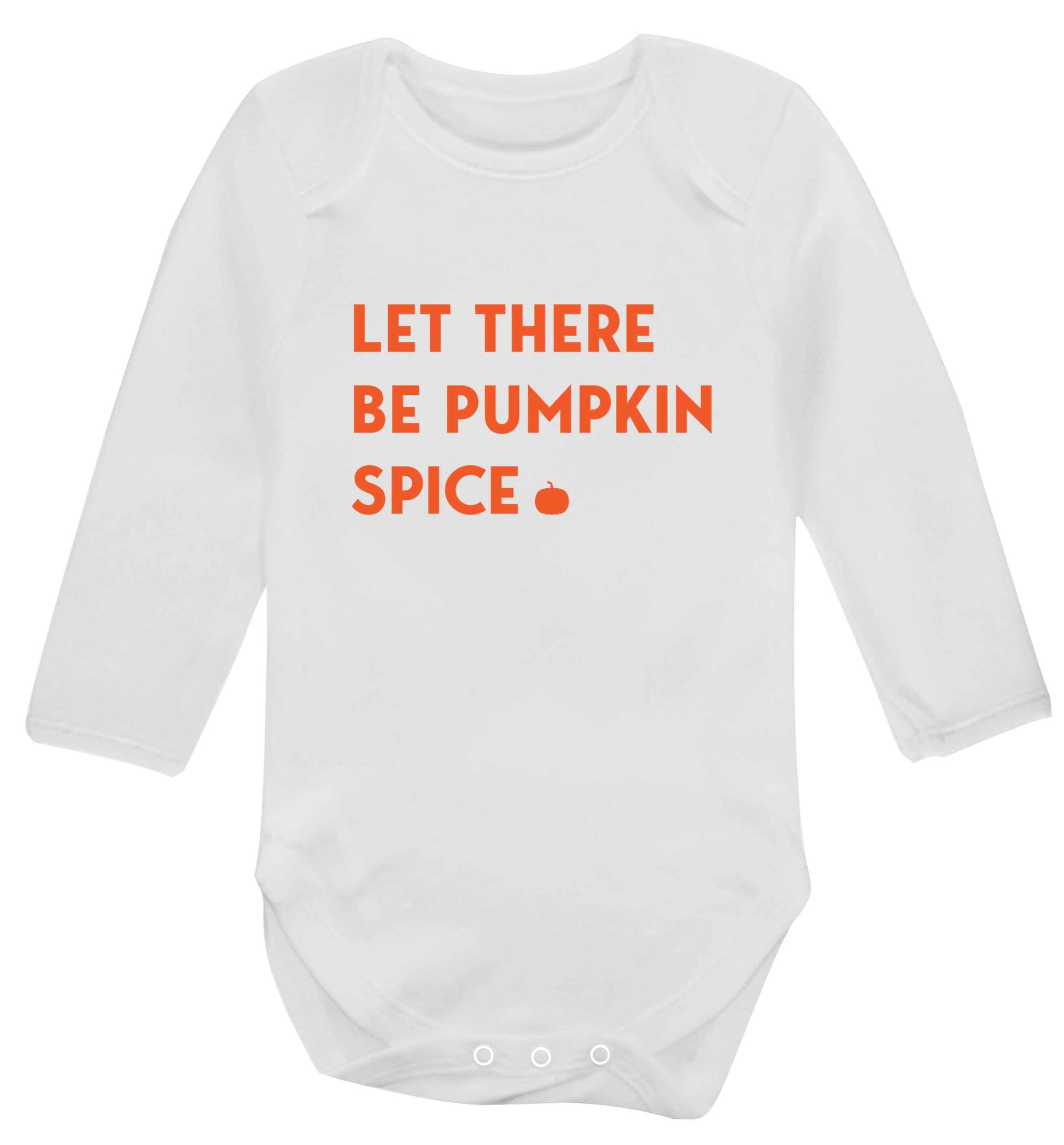 Let Be Pumpkin Spice baby vest long sleeved white 6-12 months