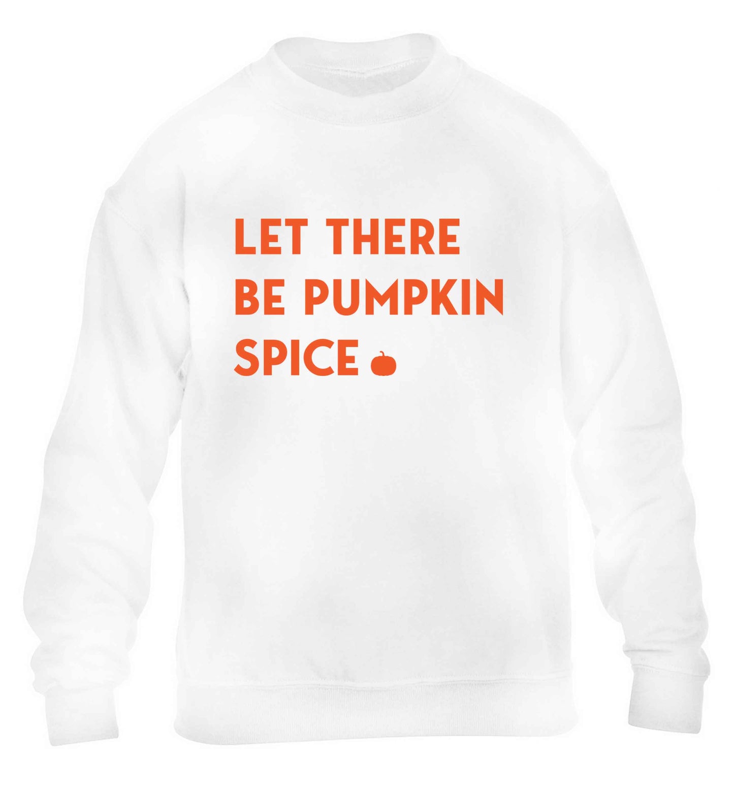 Let Be Pumpkin Spice children's white sweater 12-13 Years
