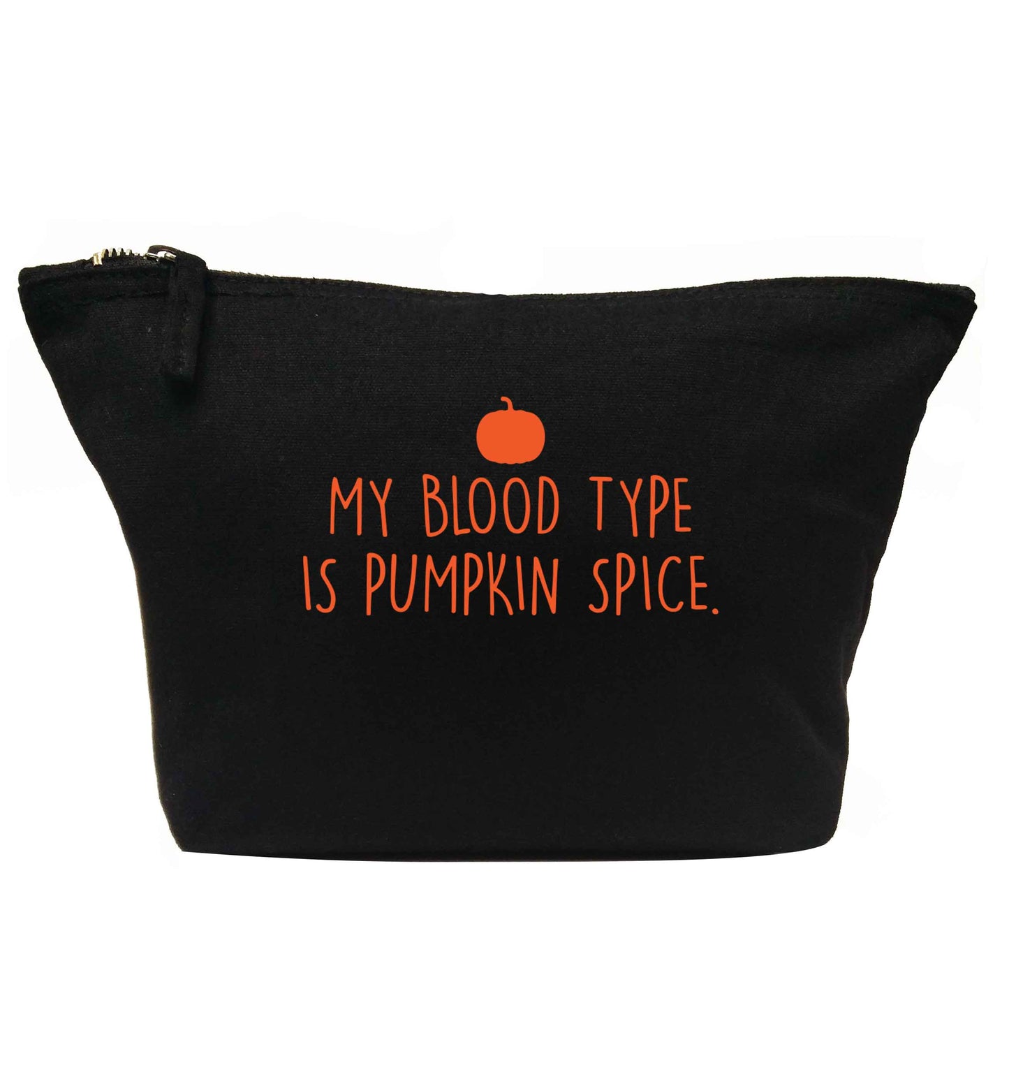 My blood type is pumpkin spice | Makeup / wash bag