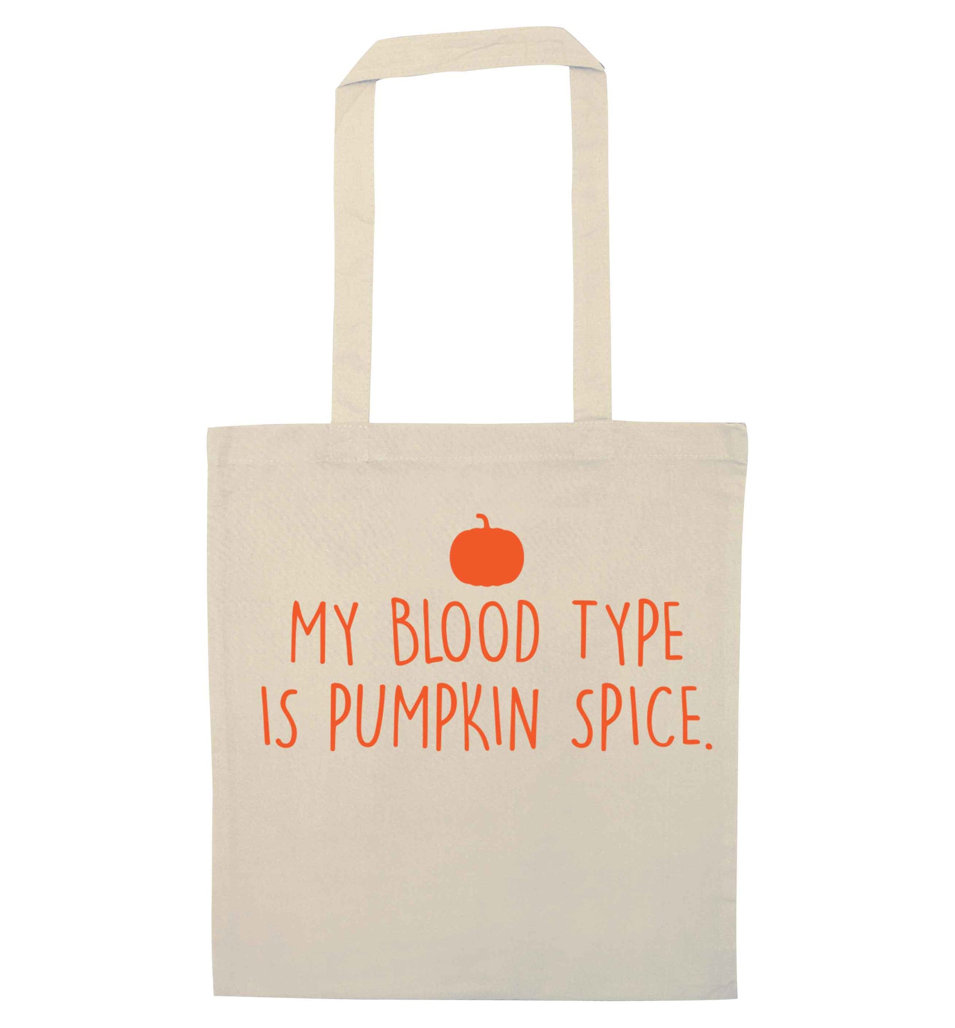 Let Be Pumpkin Spice natural tote bag